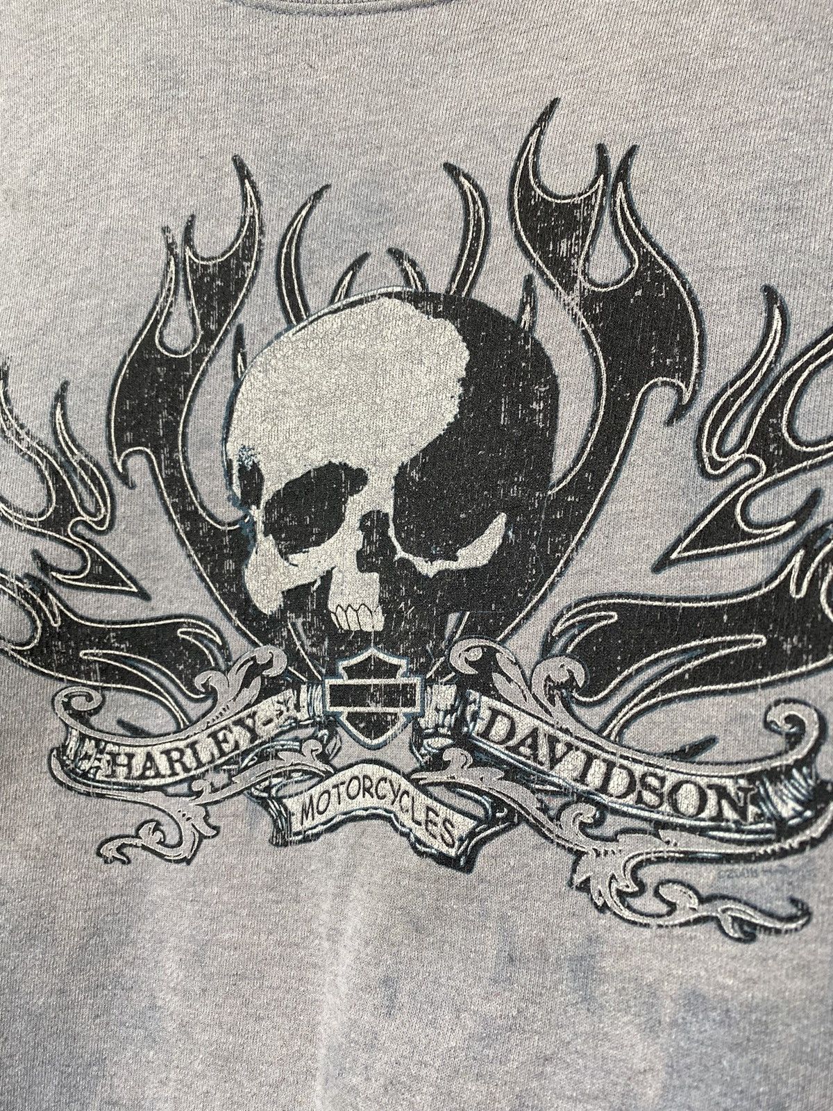 Harley Davidson Vintage 00’s Harley-Davidson Skull Sweatshirt💀🔥 Size US L / EU 52-54 / 3 - 6 Thumbnail
