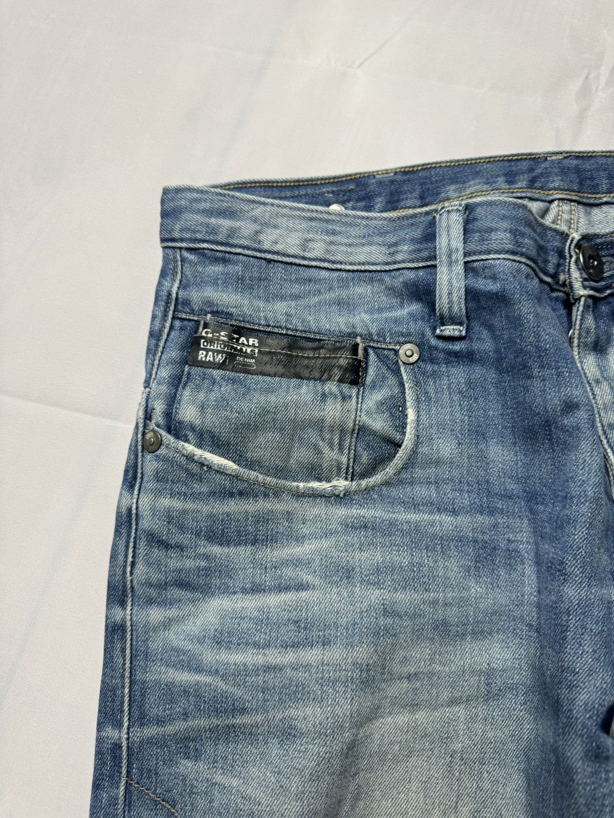 Carhartt × G-Star × Vintage G-Star RAW 3301 Straight Fit Jeans | W33 L32 | Washed Blue Size US 32 / EU 48 - 4 Thumbnail