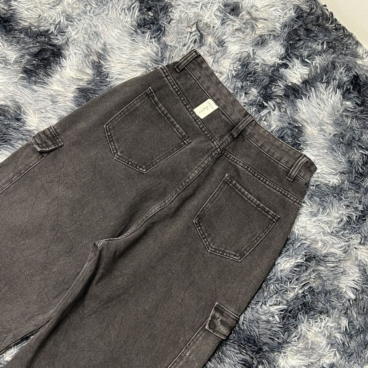 The Unbranded Brand Unbranded Wide Loose Denim Cargo Pants Size 26" / US 2 / IT 38 - 4 Thumbnail