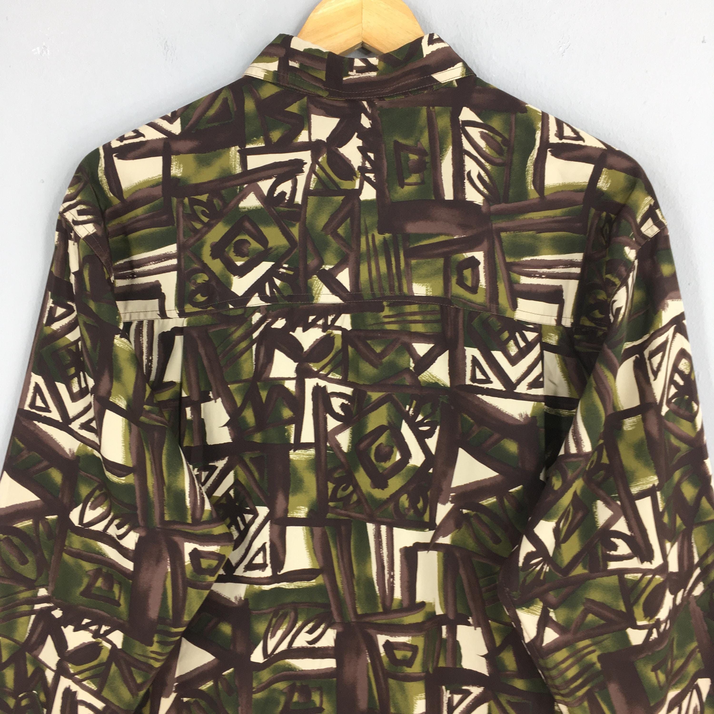 Vintage Vintage Abstract Geometrical Pattern Shirt Small Size US S / EU 44-46 / 1 - 9 Thumbnail
