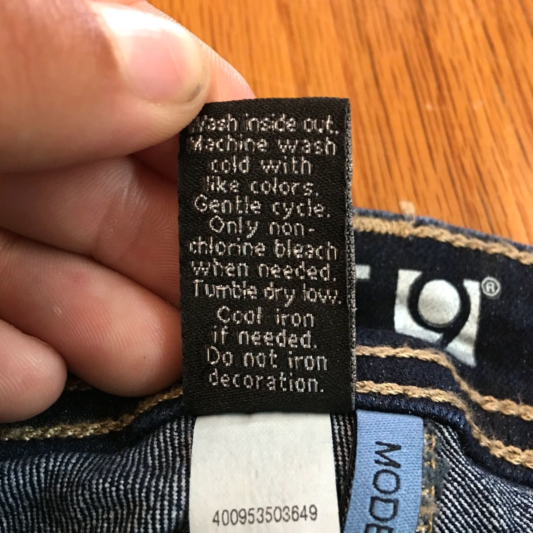 Apt. 9 Apt. 9 Jeans Blue 34x32 Regular Fit 5-Pocket Denim Stretch Bootcut Women's Size 8 Womens Regular 32in Inseam Distressed No Makeup Size 30" / US 8 / IT 44 - 7 Thumbnail