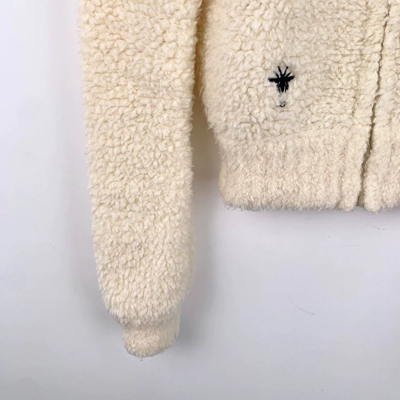 Dior Dior Beige bee embroidered wool zipper long-sleeved jacket Size XS / US 0-2 / IT 36-38 - 4 Thumbnail