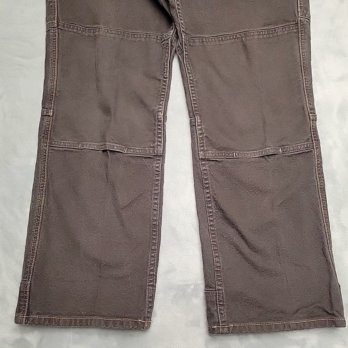 Doublet VINTAGE Dovetail Pants Womens 16 Brown Double Knee Day Construct Stretch Canvas Cargo Size 38" / US 16 / IT 52 - 2 Thumbnail