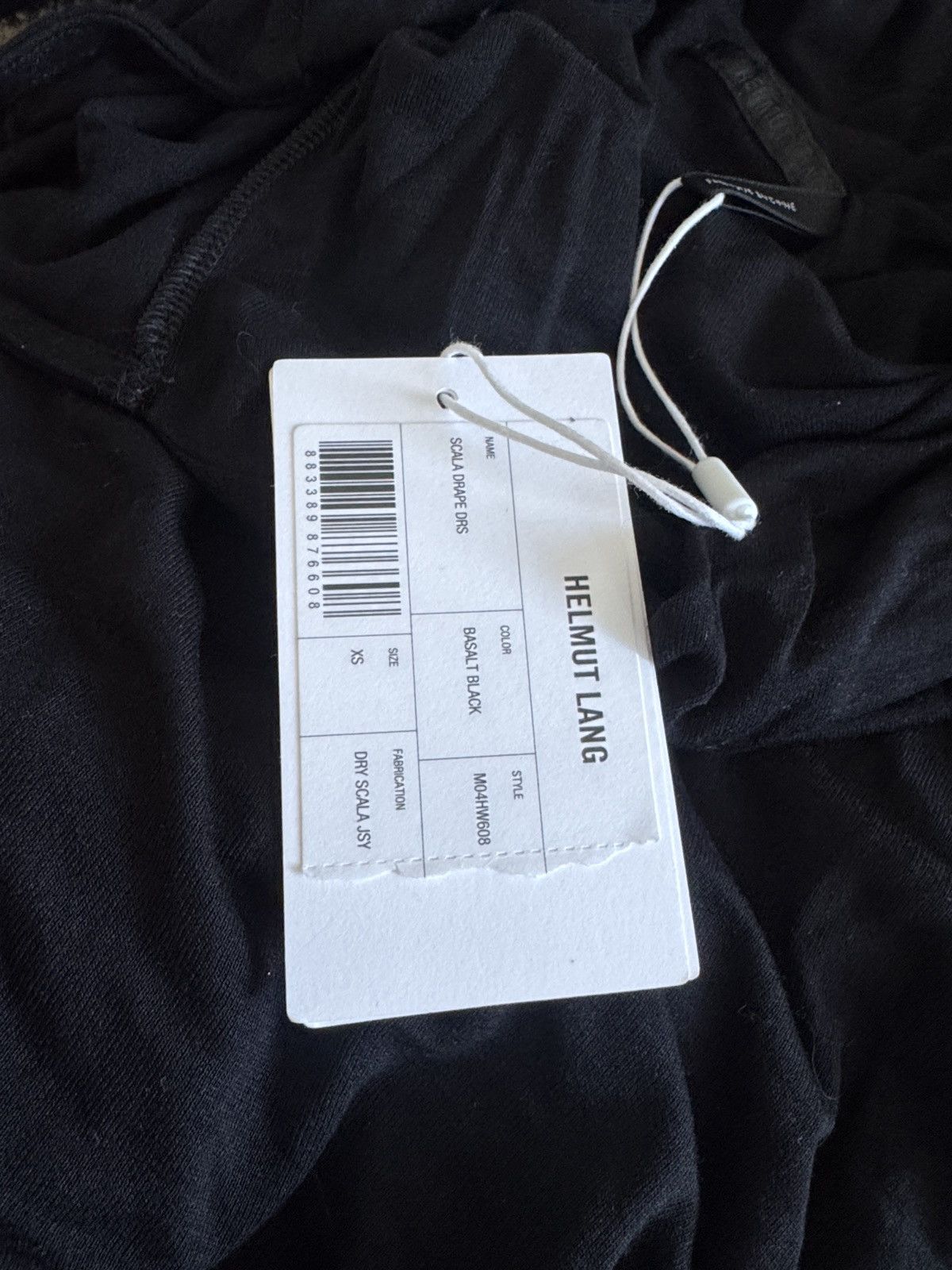 Helmut Lang Helmut Lang Draped Long-Sleeve Asymmetric Hem Mini Dress Size XS / US 0-2 / IT 36-38 - 4 Thumbnail