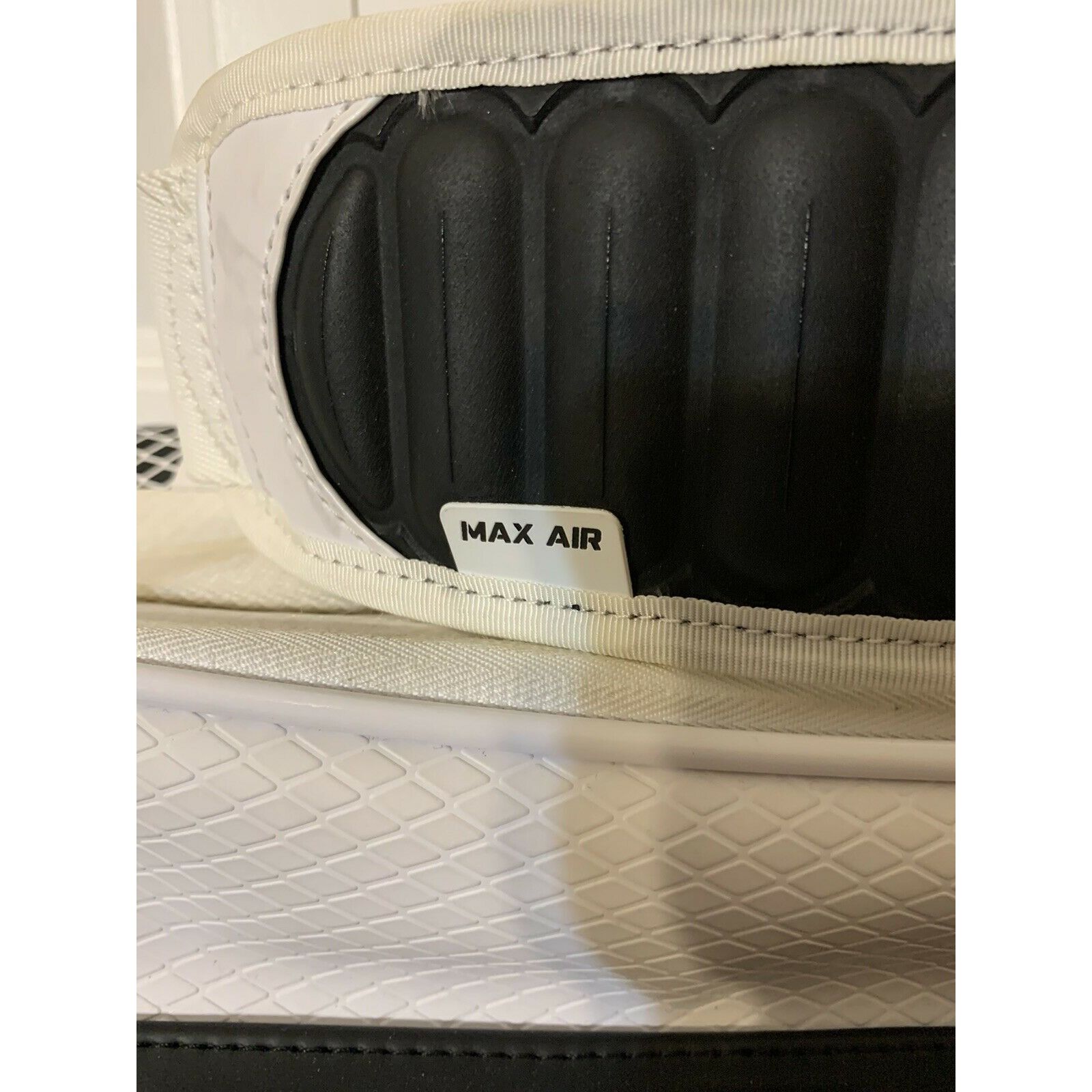 Nike Nike Duffle Bag Max Air Training Gym Sports White Black Over Size ONE SIZE - 7 Thumbnail