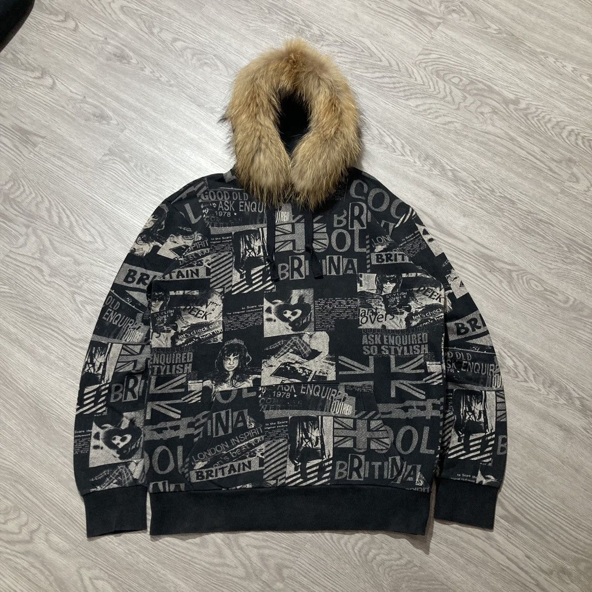 Hysteric Glamour 2000s Ask Enquired British England Punk Style Fur Hoodie Size US XL / EU 56 / 4 - 1 Thumbnail