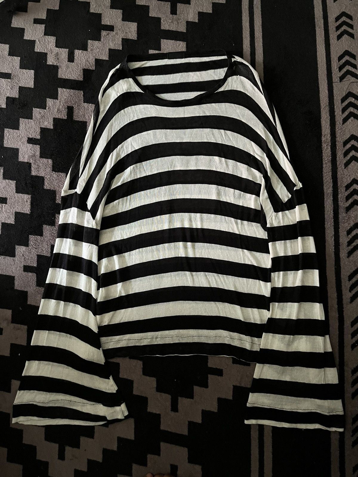 Le Grande Bleu (L.G.B.) 2000s Osklen striped flare knit Size US M / EU 48-50 / 2 - 1 Thumbnail