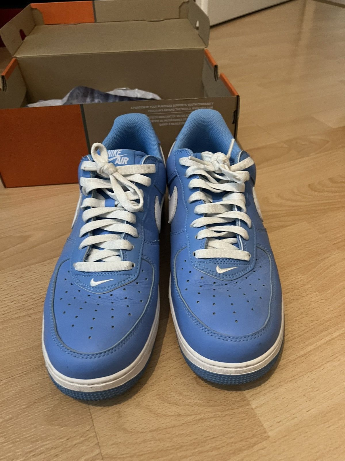 Nike Baby Blue Nike AirForce 1 Size US 10.5 / EU 43-44 - 2 Thumbnail