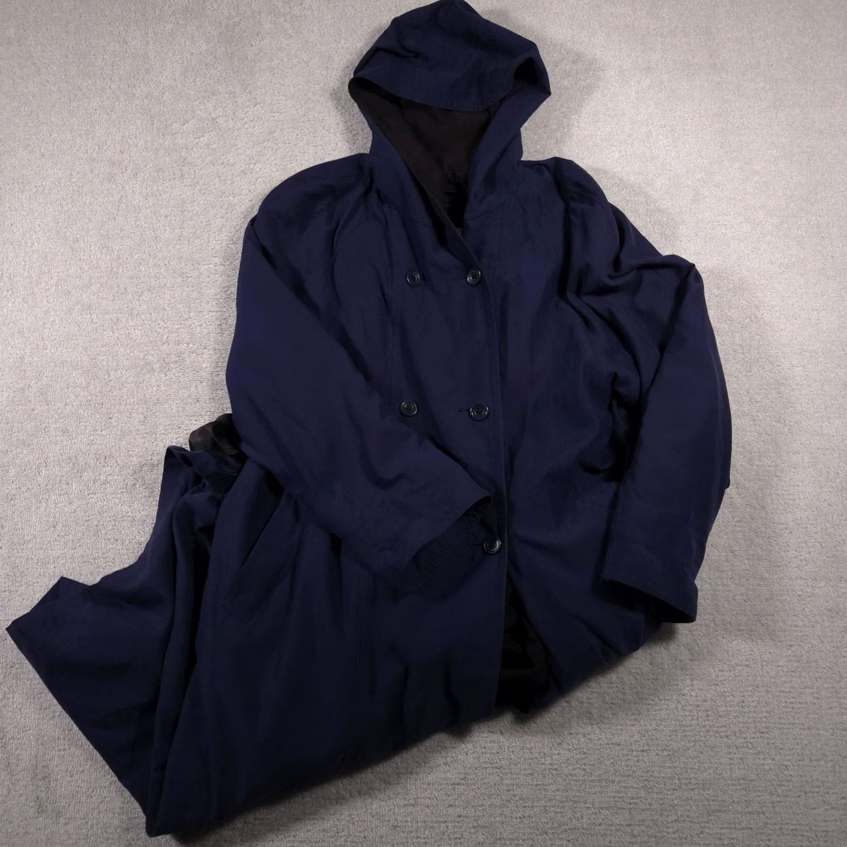 Jones New York VINTAGE Jones New York Coat Womens 16R Hooded Trench Double Breasted 90s Size XXL / US 16-18 / IT 52-54 - 2 Thumbnail