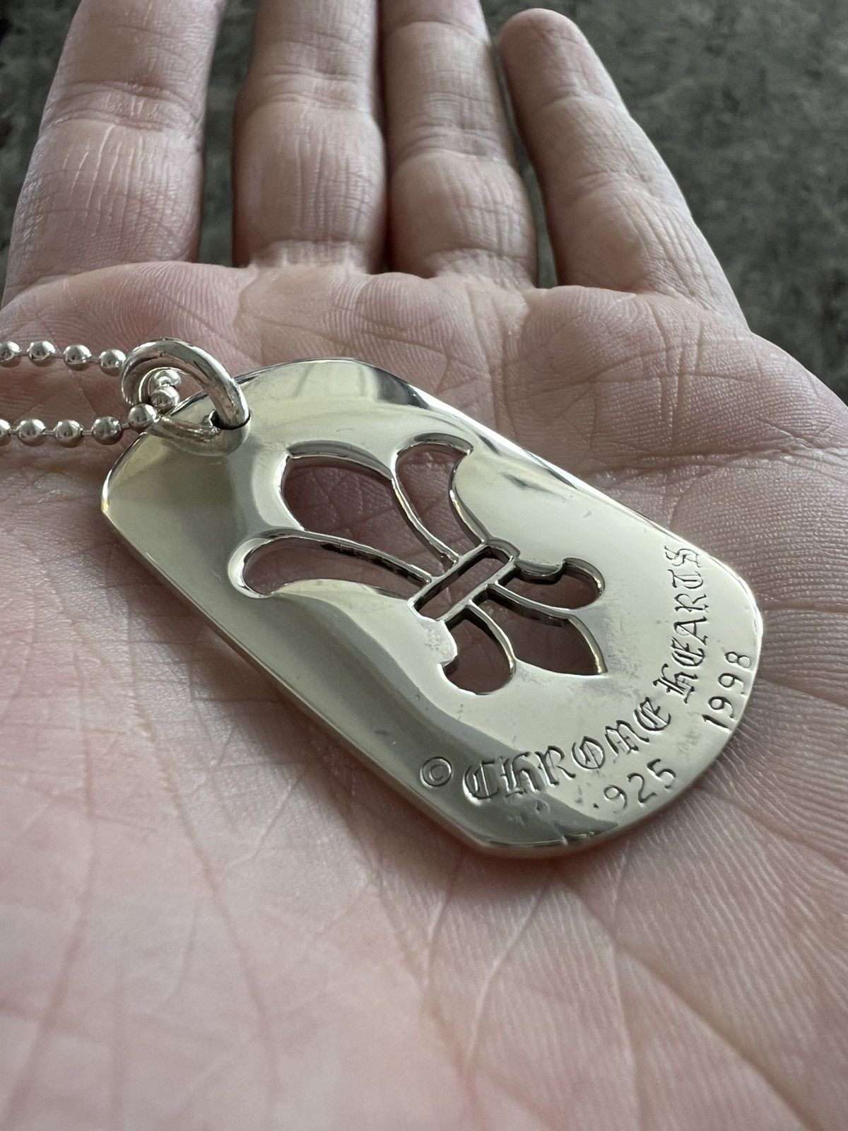 Chrome Hearts CHROME HEARTS FLEUR DE LIS .925 SILVER DOG TAG Size ONE SIZE - 2 Thumbnail