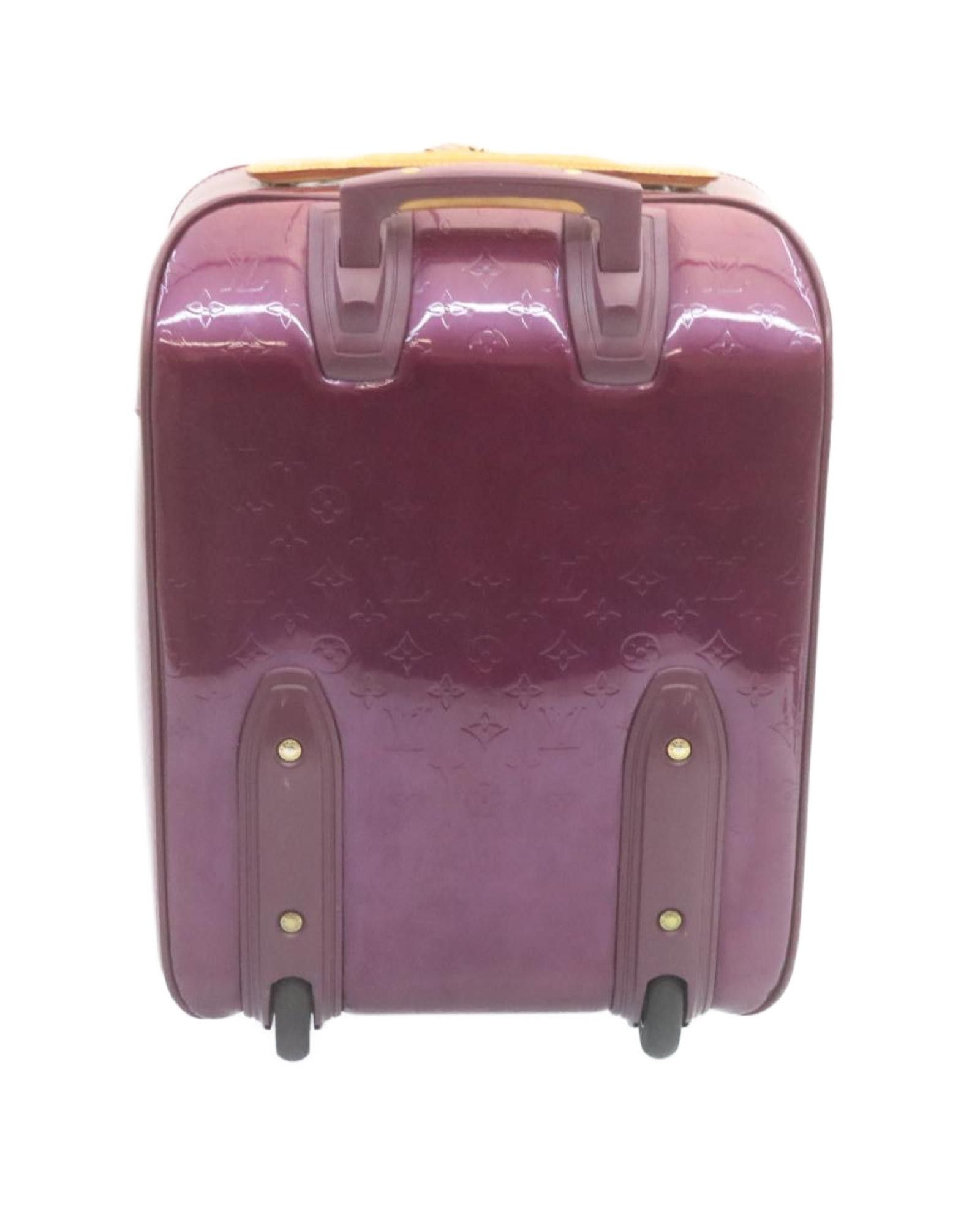image of Louis Vuitton Pegase Ou Pegase Leather Travel Bag in Purple, Women's