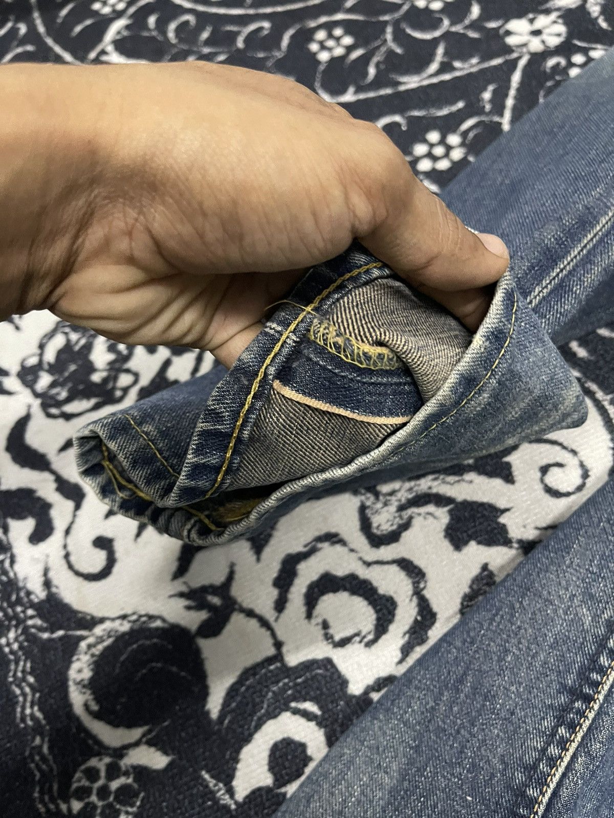 Lee 80s LEE RIDERS RARE ONESIDE SALVADGE DISTRESSED ON TALON ZIP Size US 31 - 16 Thumbnail