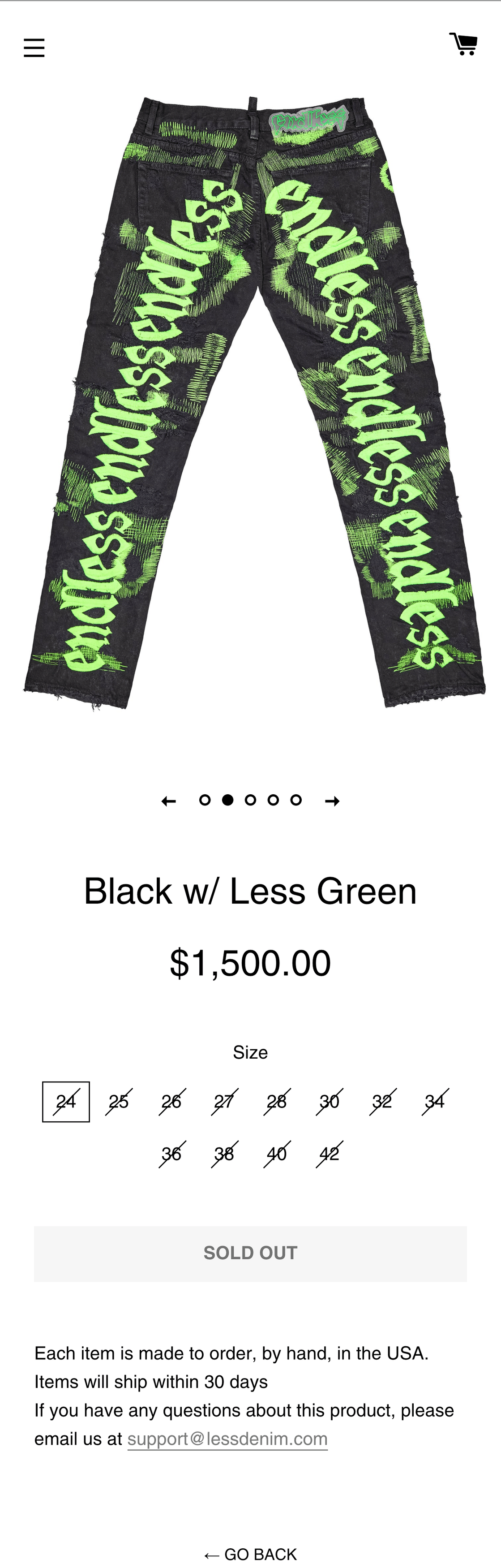 Endless Less Black/Neon Denim Size US 26 / EU 42 - 8 Thumbnail