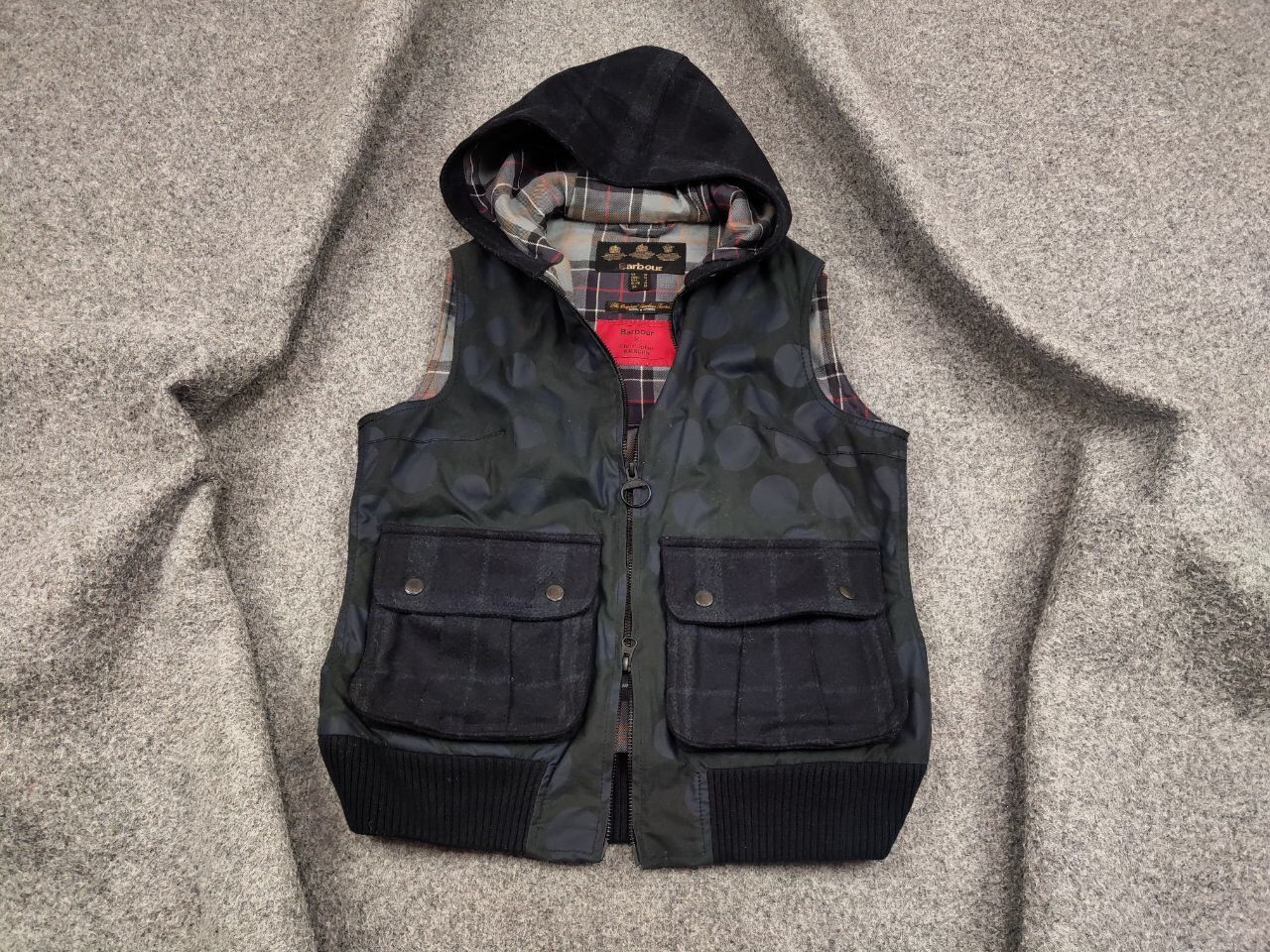Barbour Barbour x Christopher Raeburn Women's Wax Navy Vest Jacket Size M / US 6-8 / IT 42-44 - 2 Thumbnail