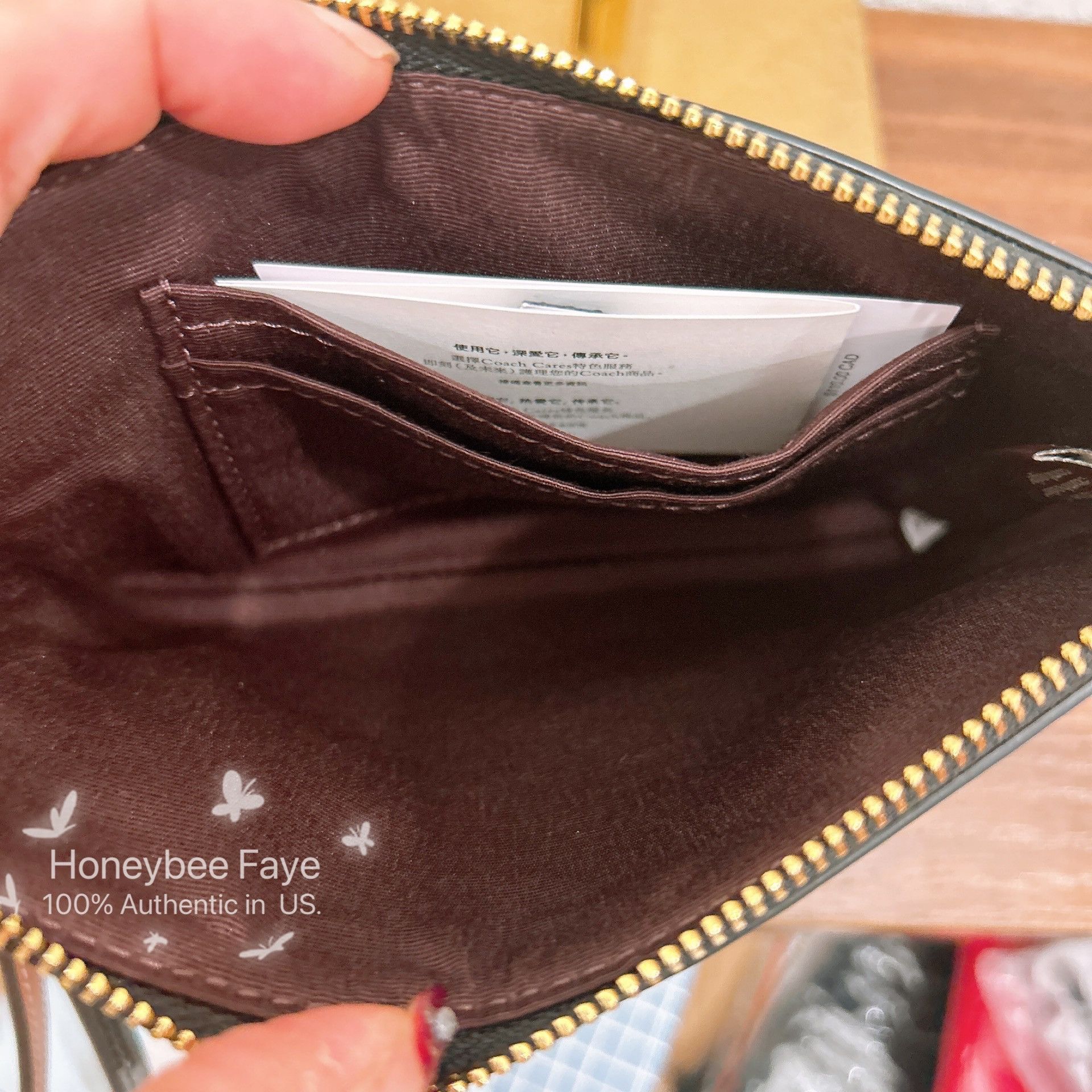 Coach Corner Zip In Signature Leather CV418 Size ONE SIZE - 7 Thumbnail