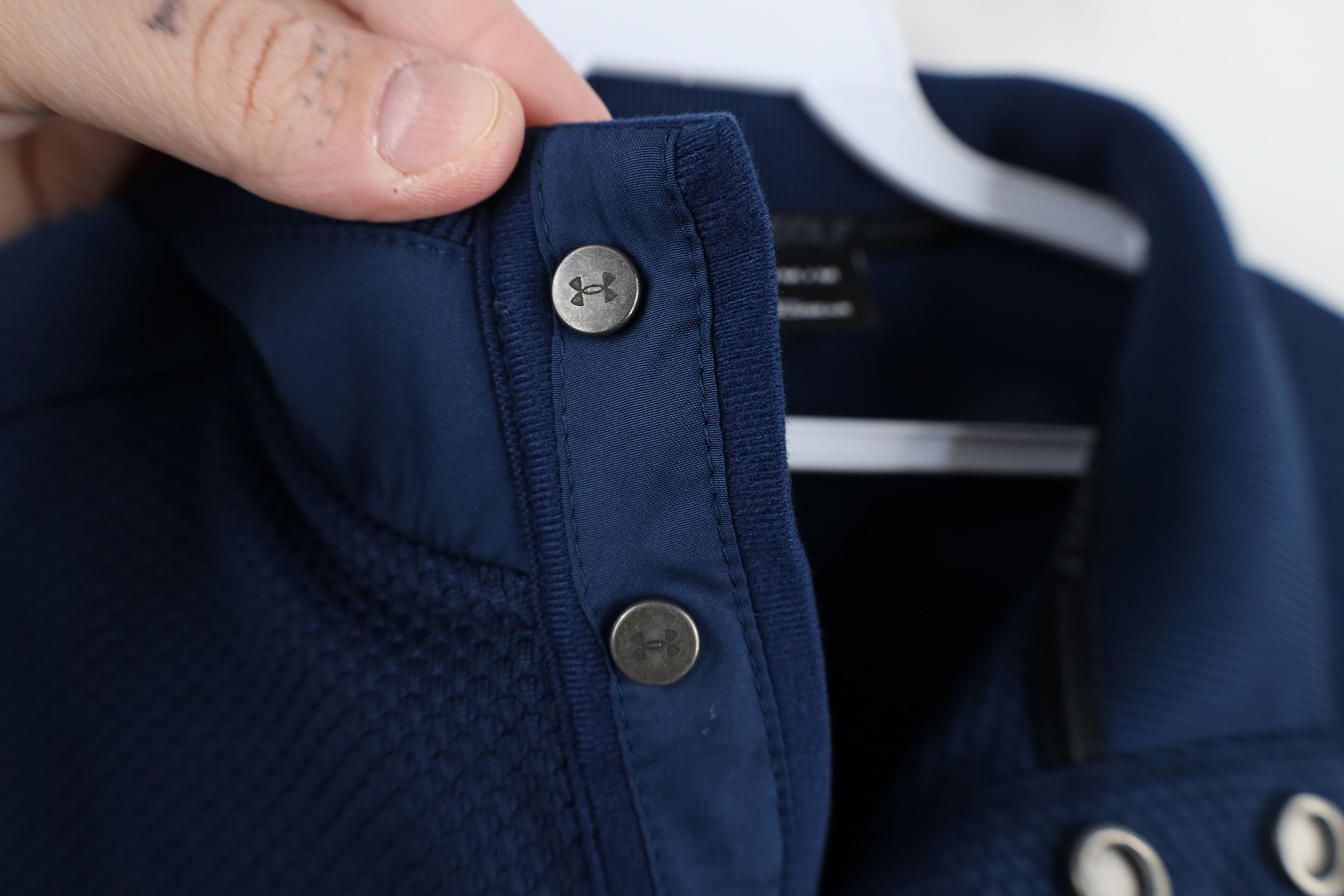 Under Armour × Vintage Under Armour ColdGear Thermal Knit Pullover Top Jacket Blue Size US M / EU 48-50 / 2 - 10 Thumbnail