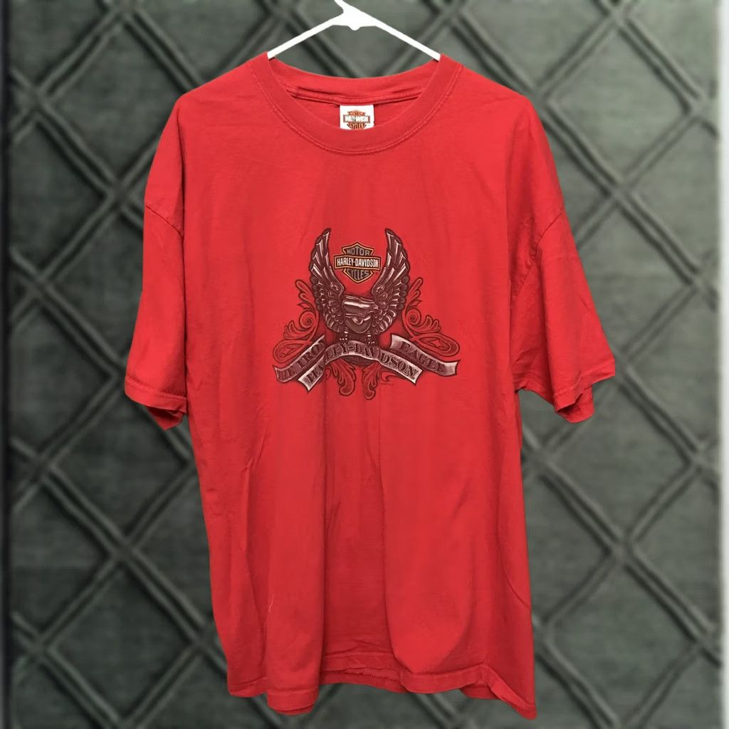 Harley Davidson VINTAGE Harley-Davidson T-Shirt Red S/S 2XL Apol’s MN USA Iron Eagle Bike Motorcycle 579 Mens Size US XXL / EU 58 / 5 - 1 Thumbnail