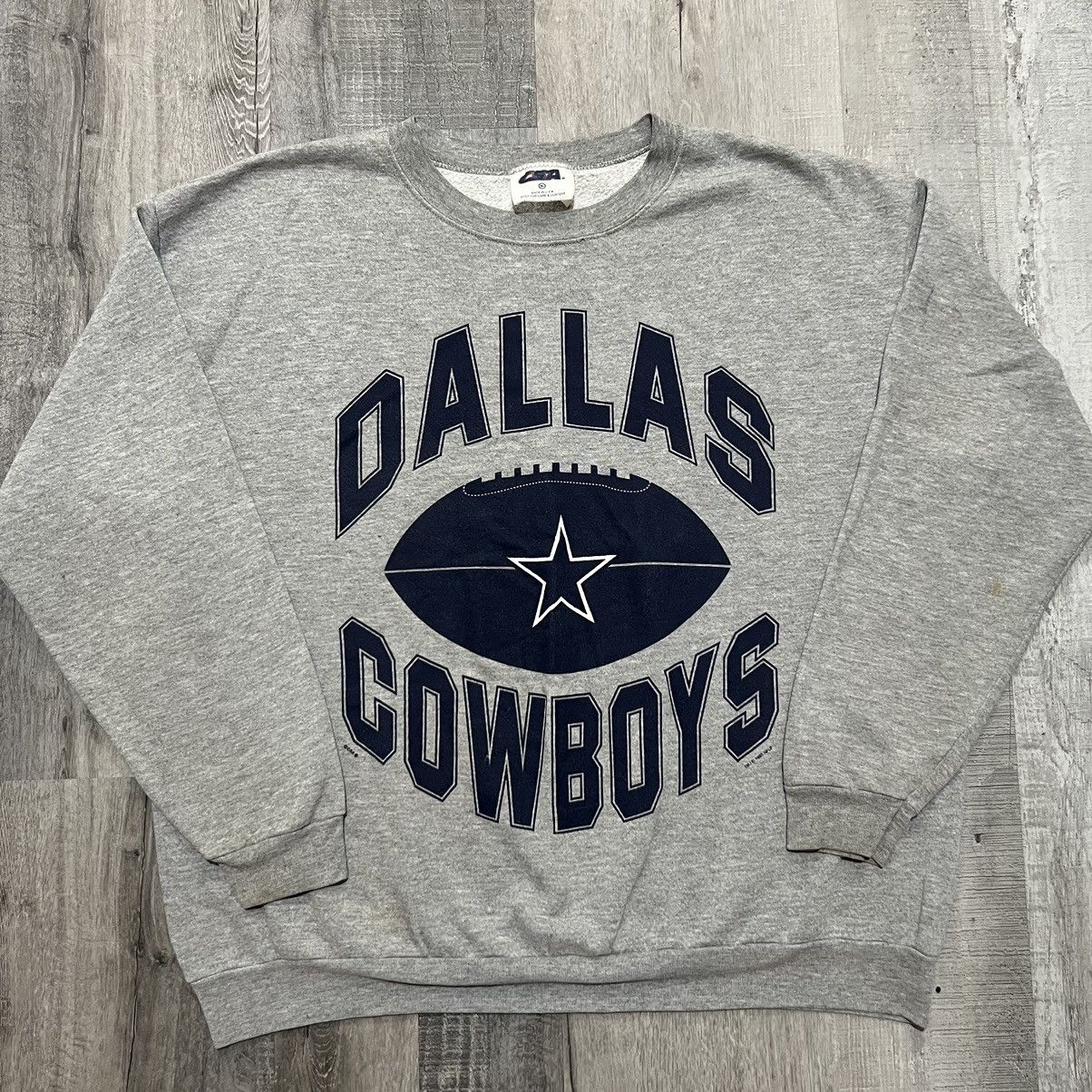 CSA × Vintage VTG Dallas Cowboys Sweatshirt Grey Big Graphic NFL Football Size US XL / EU 56 / 4 - 1 Thumbnail