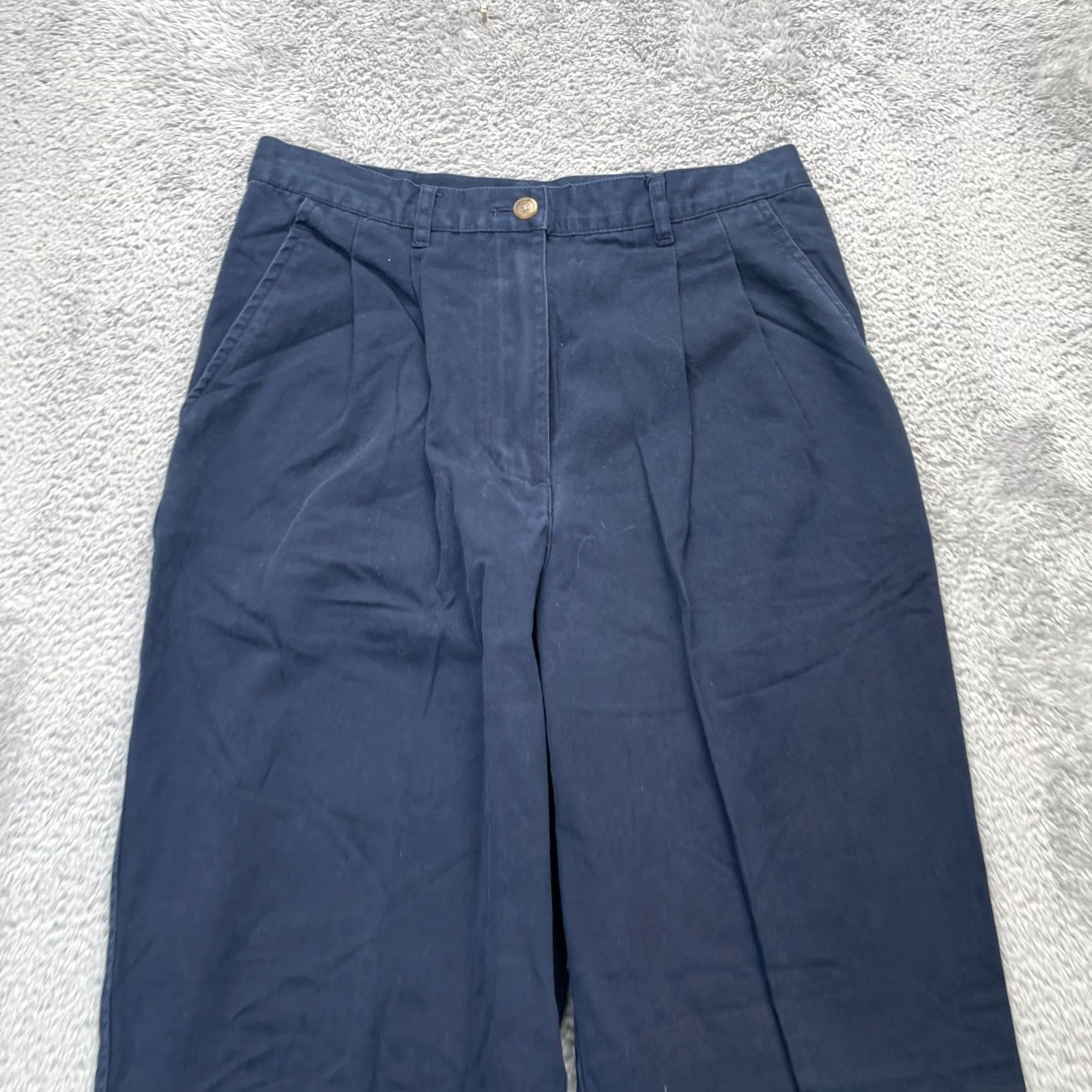 Ralph Lauren VINTAGE Lauren Ralph Lauren Pants Womens 8 Petite Blue Chino Cotton Tapered Leg Size 30" / US 8 / IT 44 - 5 Thumbnail