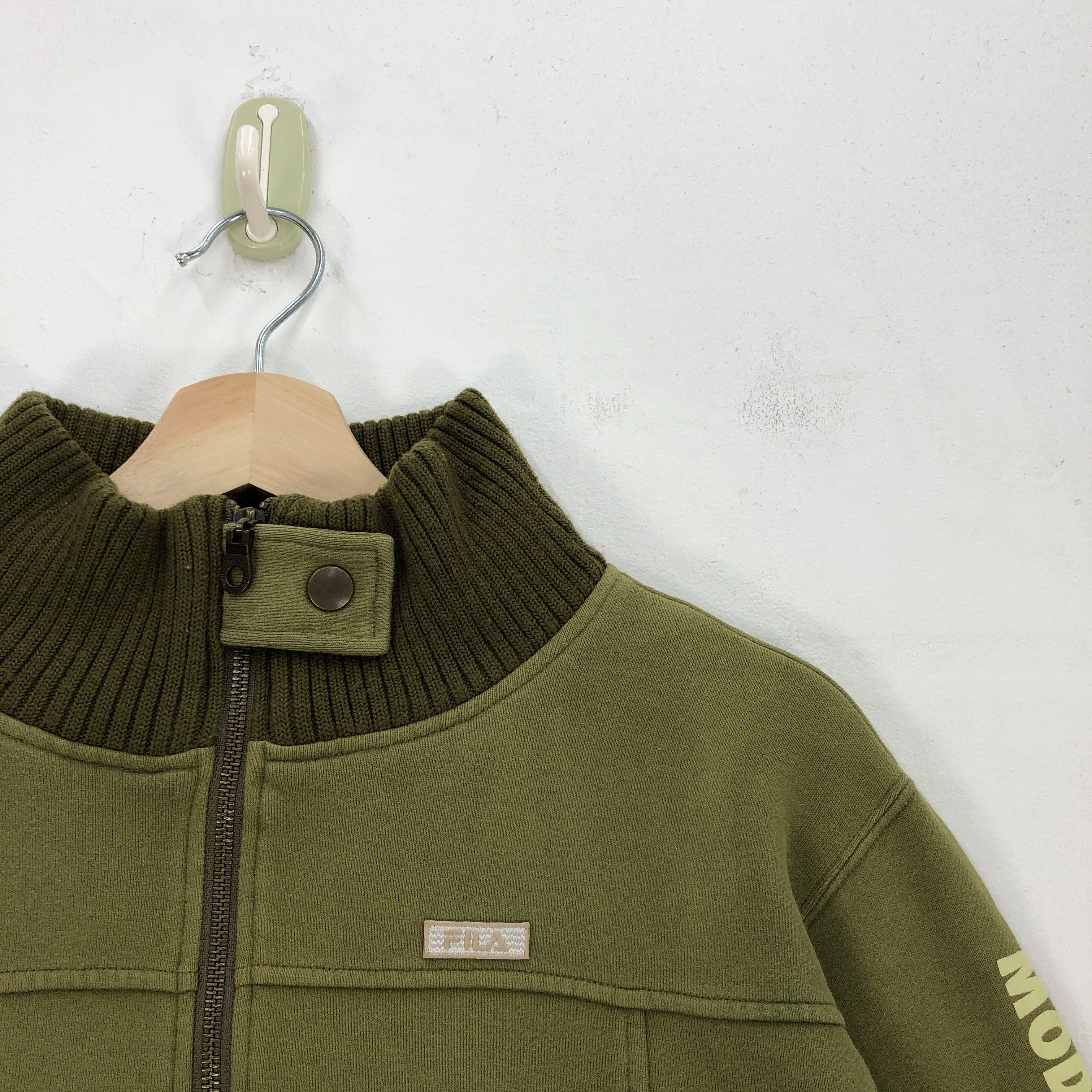 Fila Vintage Fila Sweater Fila Green Zipper Sweatshirt Size US M / EU 48-50 / 2 - 3 Thumbnail