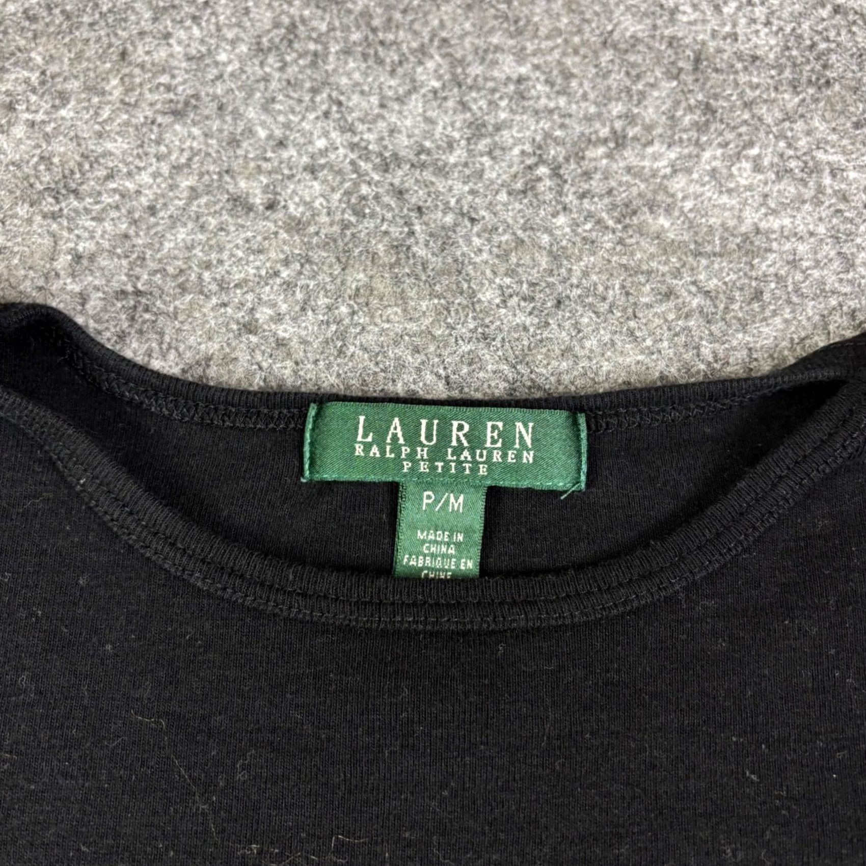 Ralph Lauren Lauren Ralph Lauren Petite Black Short Sleeve T-Shirt RLL Logo Size PM Size M / US 6-8 / IT 42-44 - 3 Thumbnail