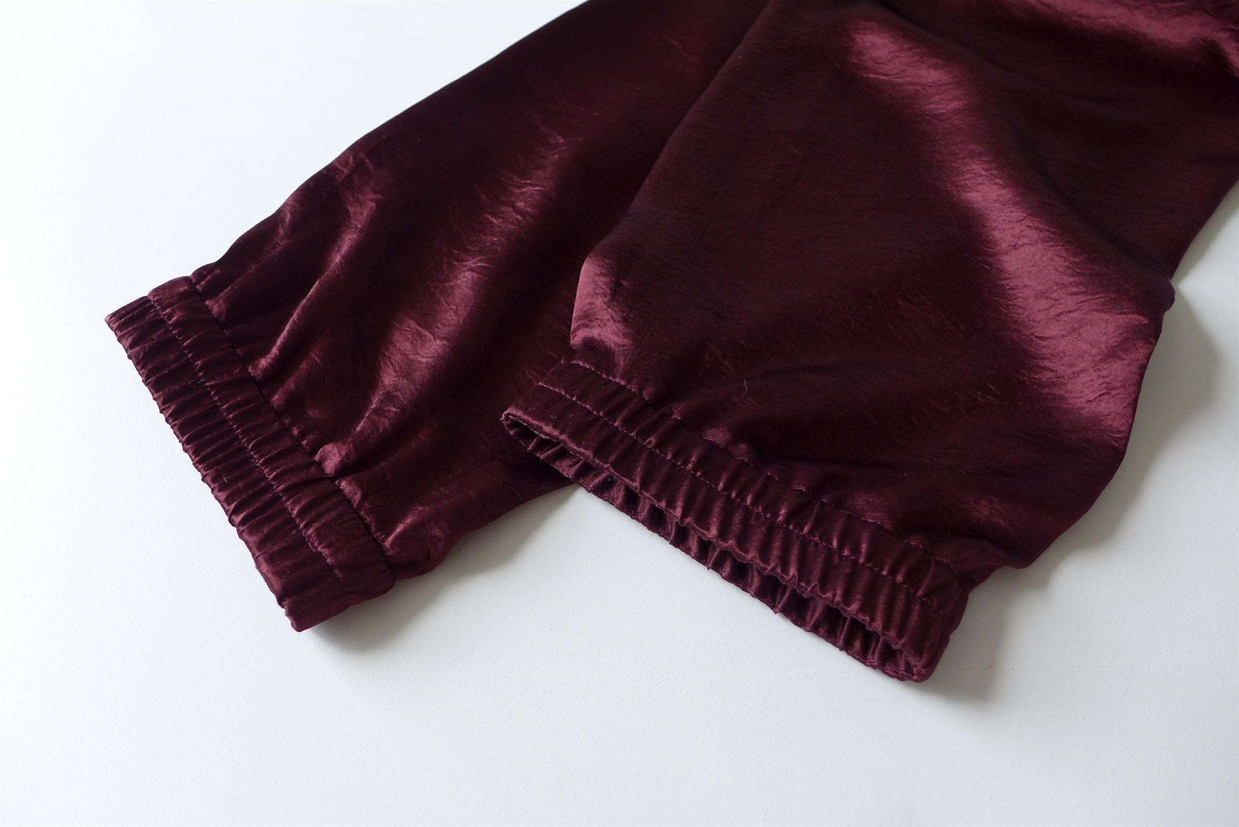 Saint Laurent Paris Saint Laurent Drawstring Track Pants - Burgundy Satin Size US 34 / EU 50 - 15 Thumbnail