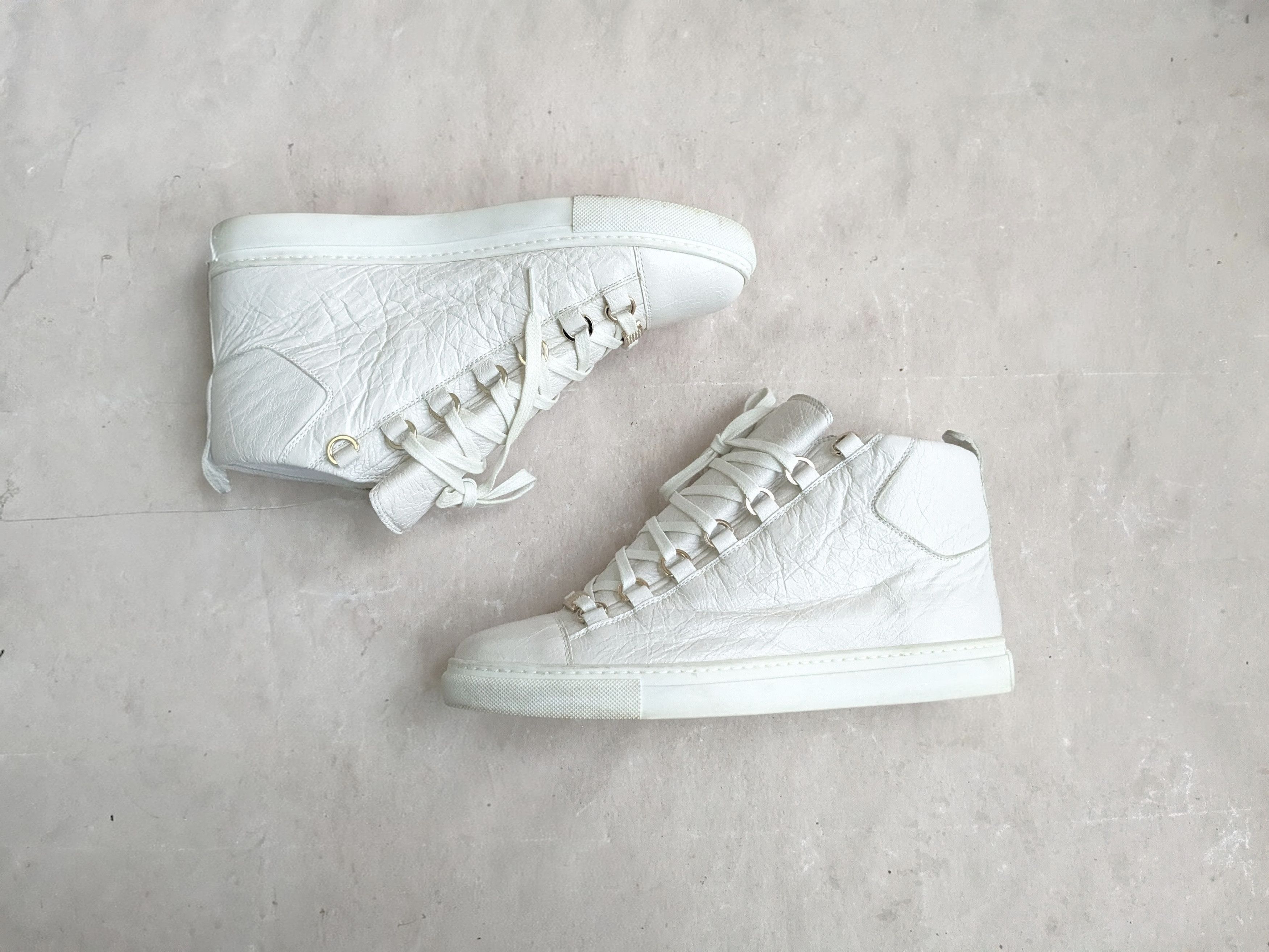 Balenciaga Arena White 7 High Tops Leather