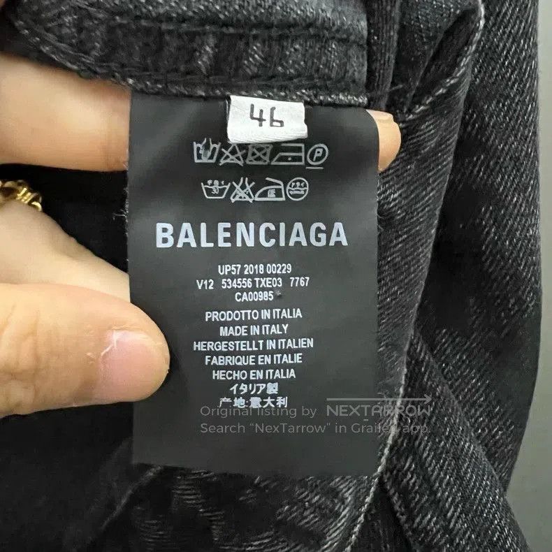 Balenciaga Balenciaga Black Graffiti Denim Jacket. Size US L / EU 52-54 / 3 - 4 Thumbnail