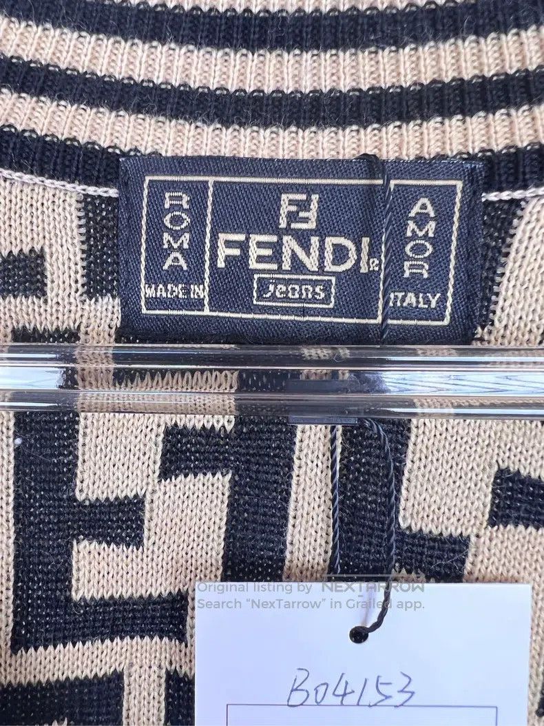Fendi Fendi size F Classic Monogram Logo Printed Open Cardigan Sw Size M / US 6-8 / IT 42-44 - 3 Thumbnail