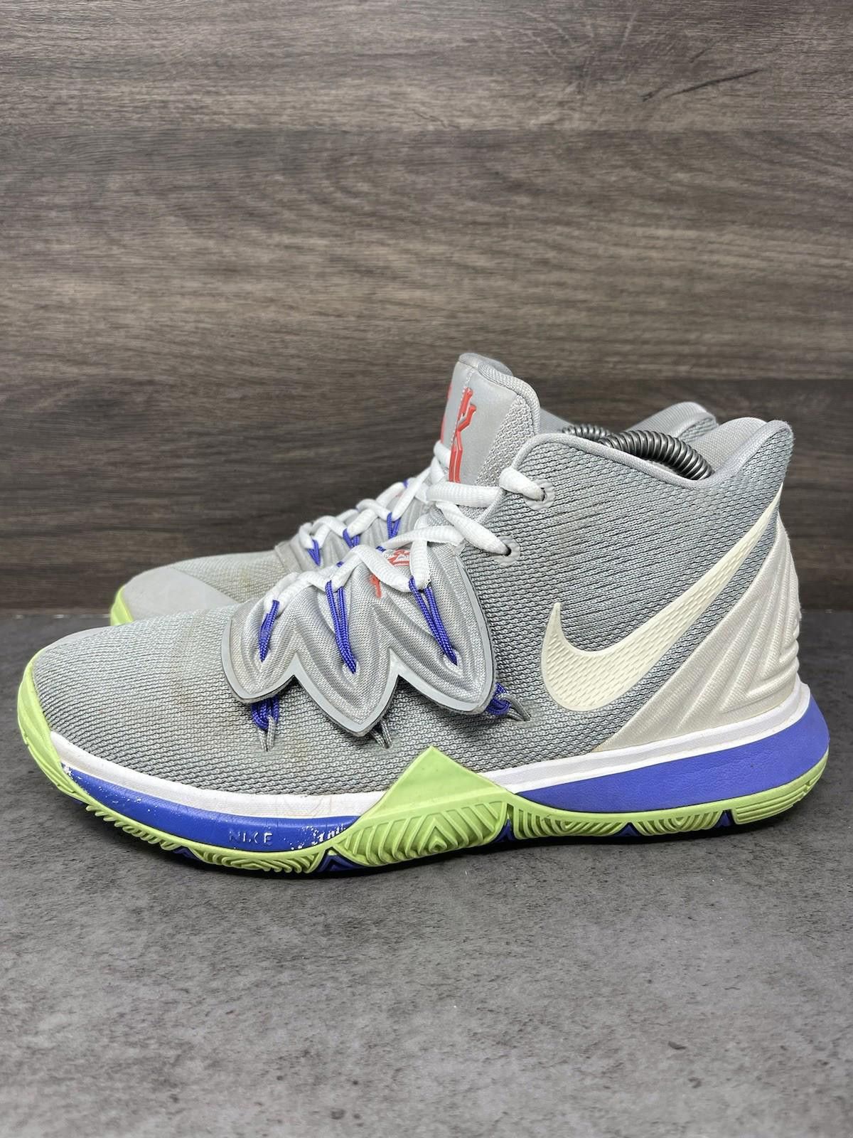 Nike Nike Kyrie 5 Sneakers Kids Size 6Y GS Grey Green AQ2456-099 Size US 6 / EU 39 - 1 Thumbnail