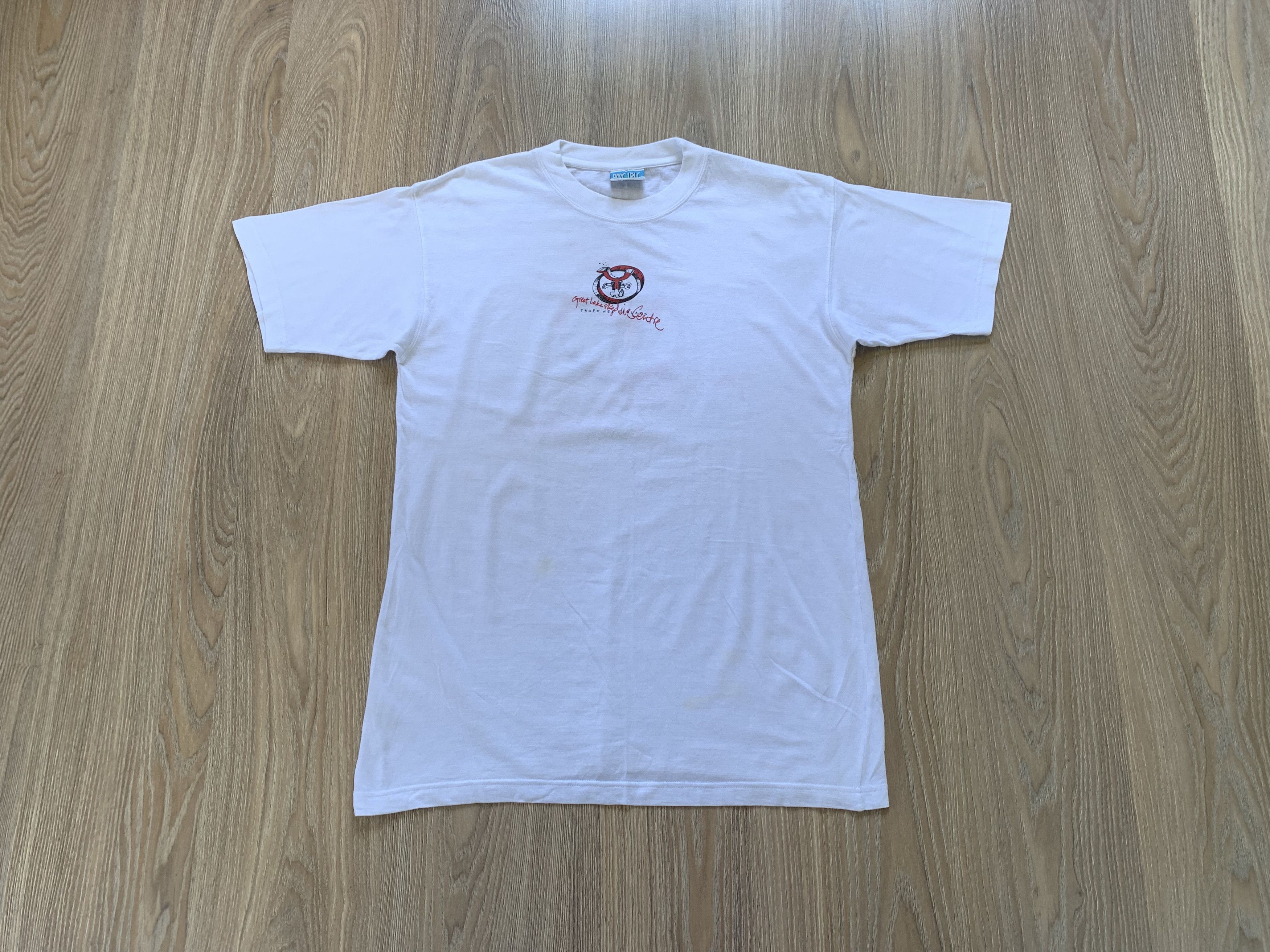 Pacific White Cotton Printed T Shirt