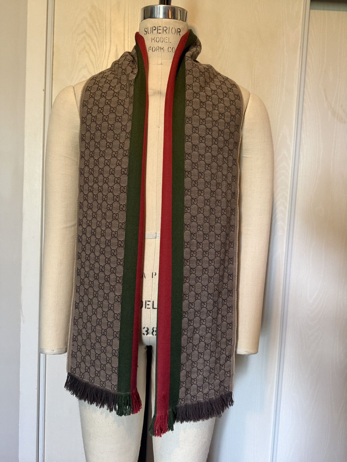 Gucci Gucci Monogram Print Scarf Size ONE SIZE - 1 Thumbnail