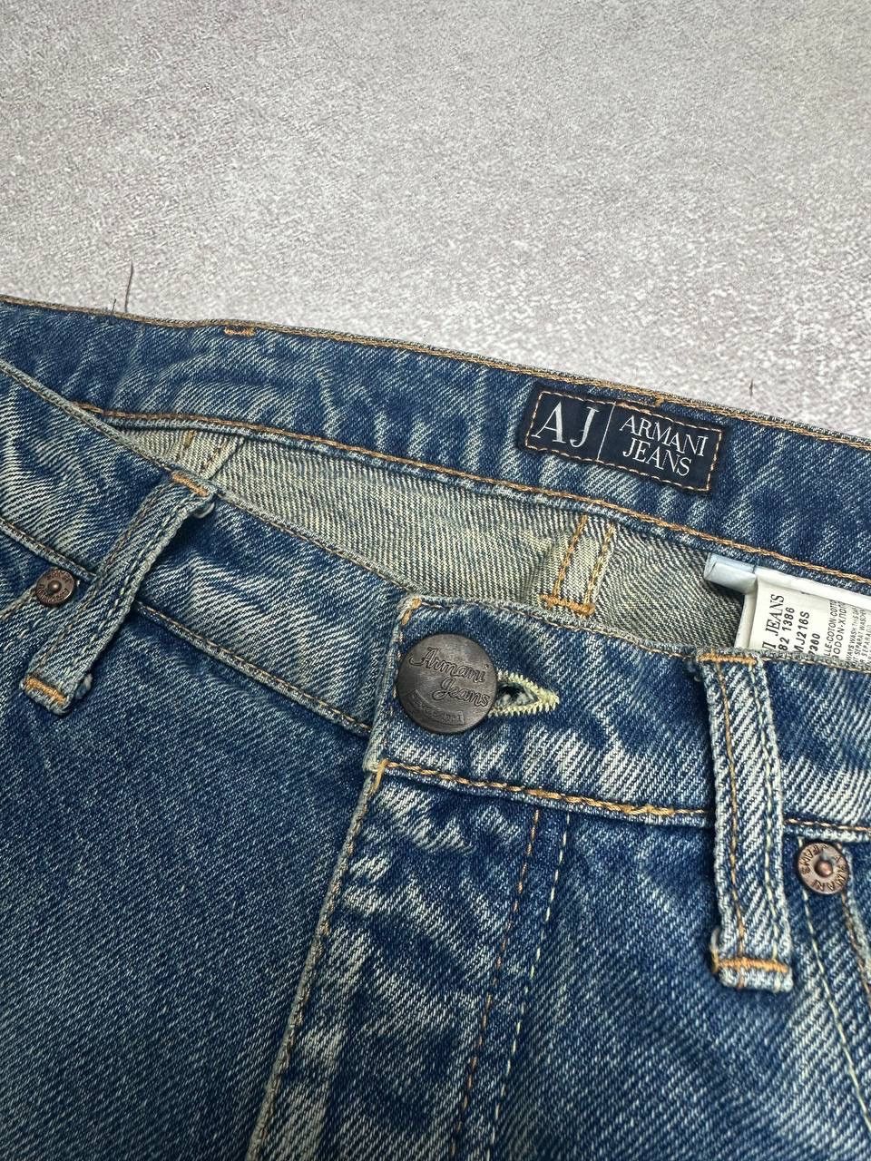Armani Vintage 90s Armani Jeans Y2K Baggy Jeans Indigo 33 Size US 33 - 6 Thumbnail