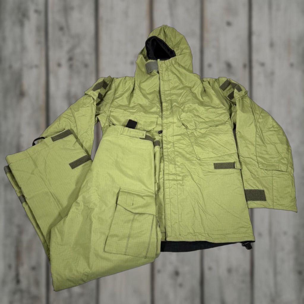 Vintage OPEC Military Jacket Men's Medium Green Nylon Zip Up Workwear Regular Fit Size US 31 - 1 Thumbnail