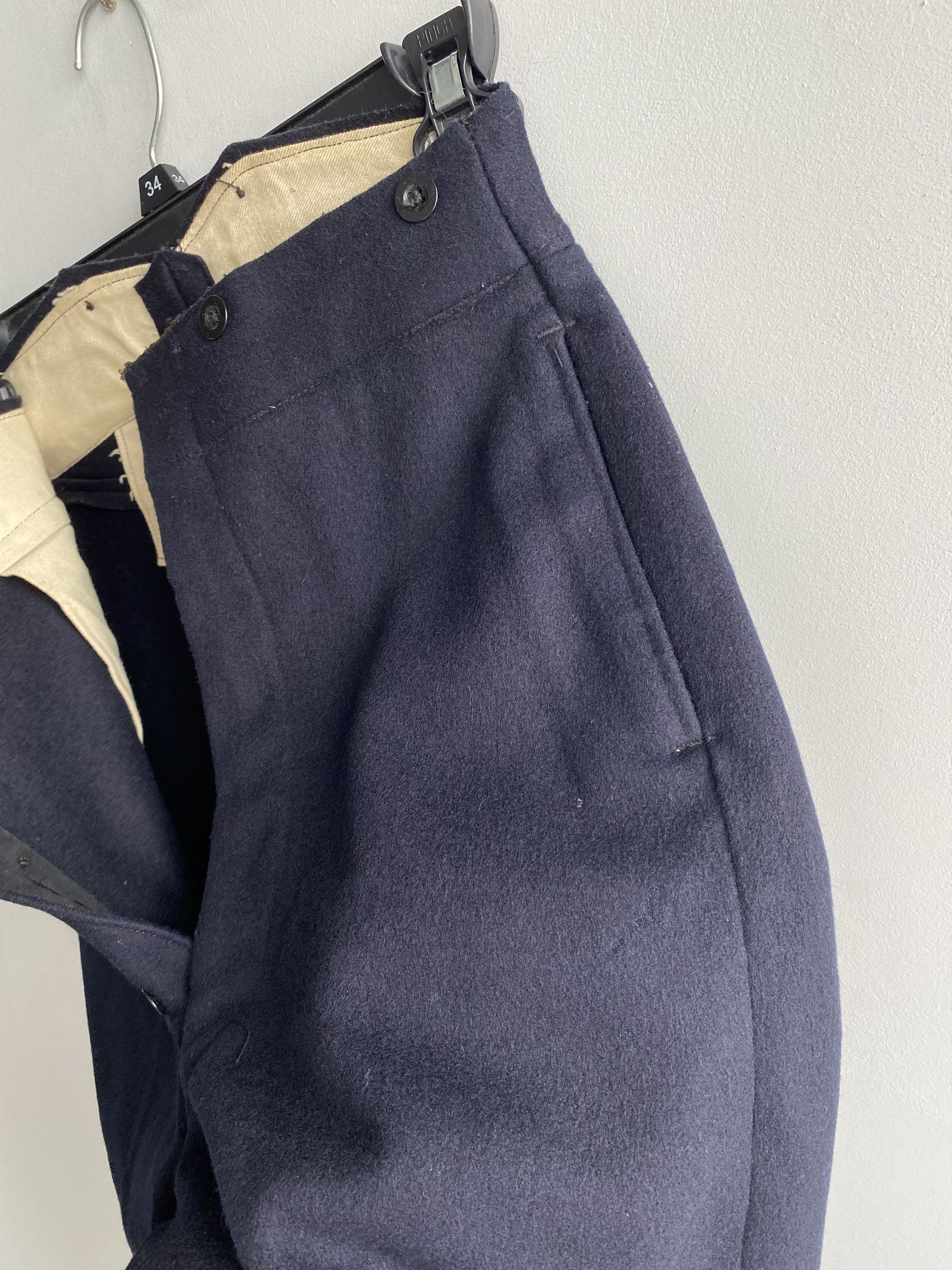 Vintage Vintage 1940s WW2 British Army Battledress Serge Wool Pants Size US 36 / EU 52 - 13 Thumbnail