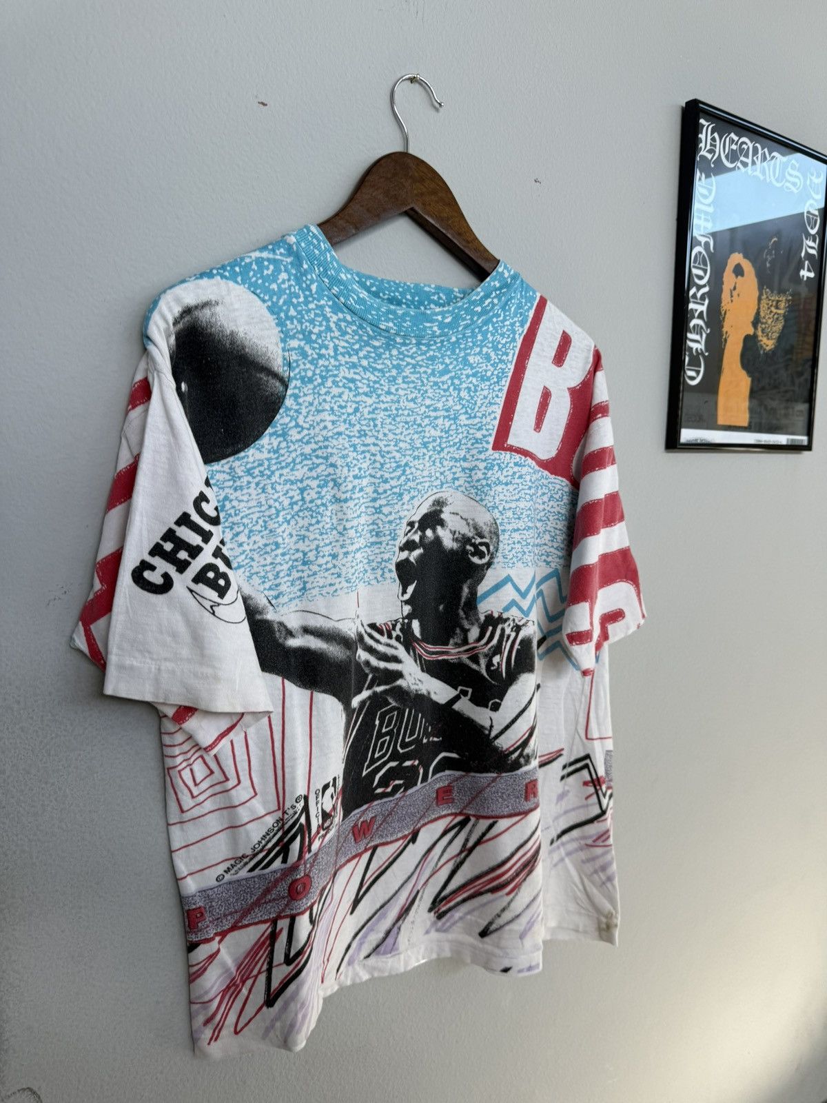 Other Vintage 90s AOP Michael Jordan Single Stitch Size US L / EU 52-54 / 3 - 2 Thumbnail