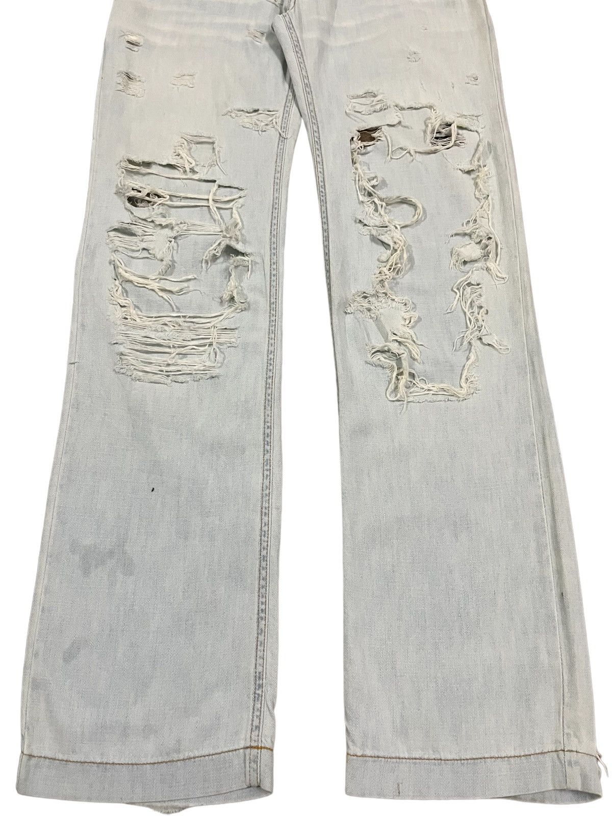 Dolce & Gabbana Dolce & Gabbana Destroyed Grey Bleached Distressed Punk Jean Size US 32 / EU 48 - 5 Thumbnail