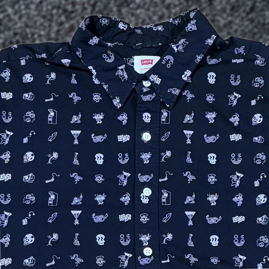 Wrangler VINTAGE Wrangler Shirt Supima Men’s XL Button Up All Over Print Skull Martini Palm Tree Shirt Size US XL / EU 56 / 4 - 1 Thumbnail