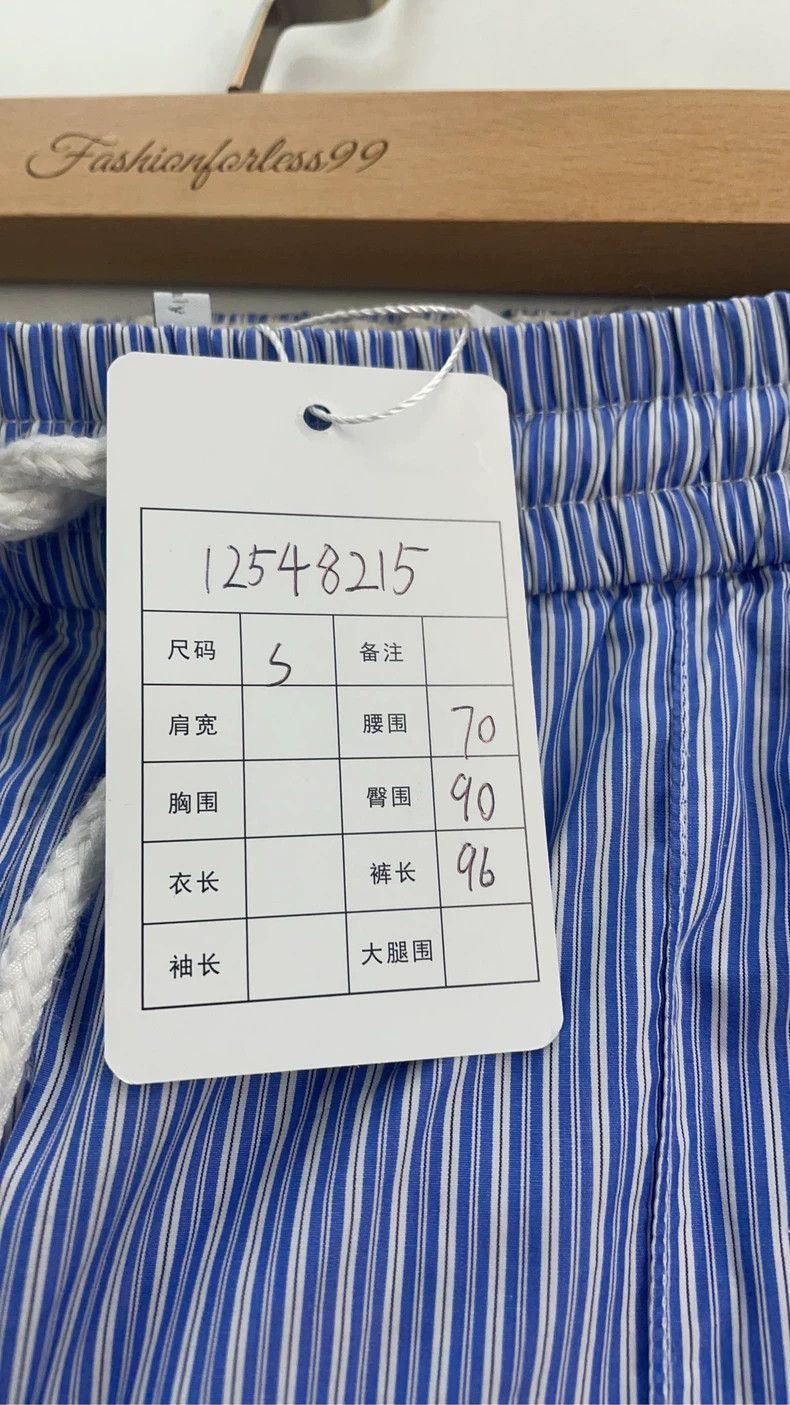 Loewe LOEWE sizeS Blue and white striped casual trousers Size 27" / US 4 / IT 40 - 6 Thumbnail