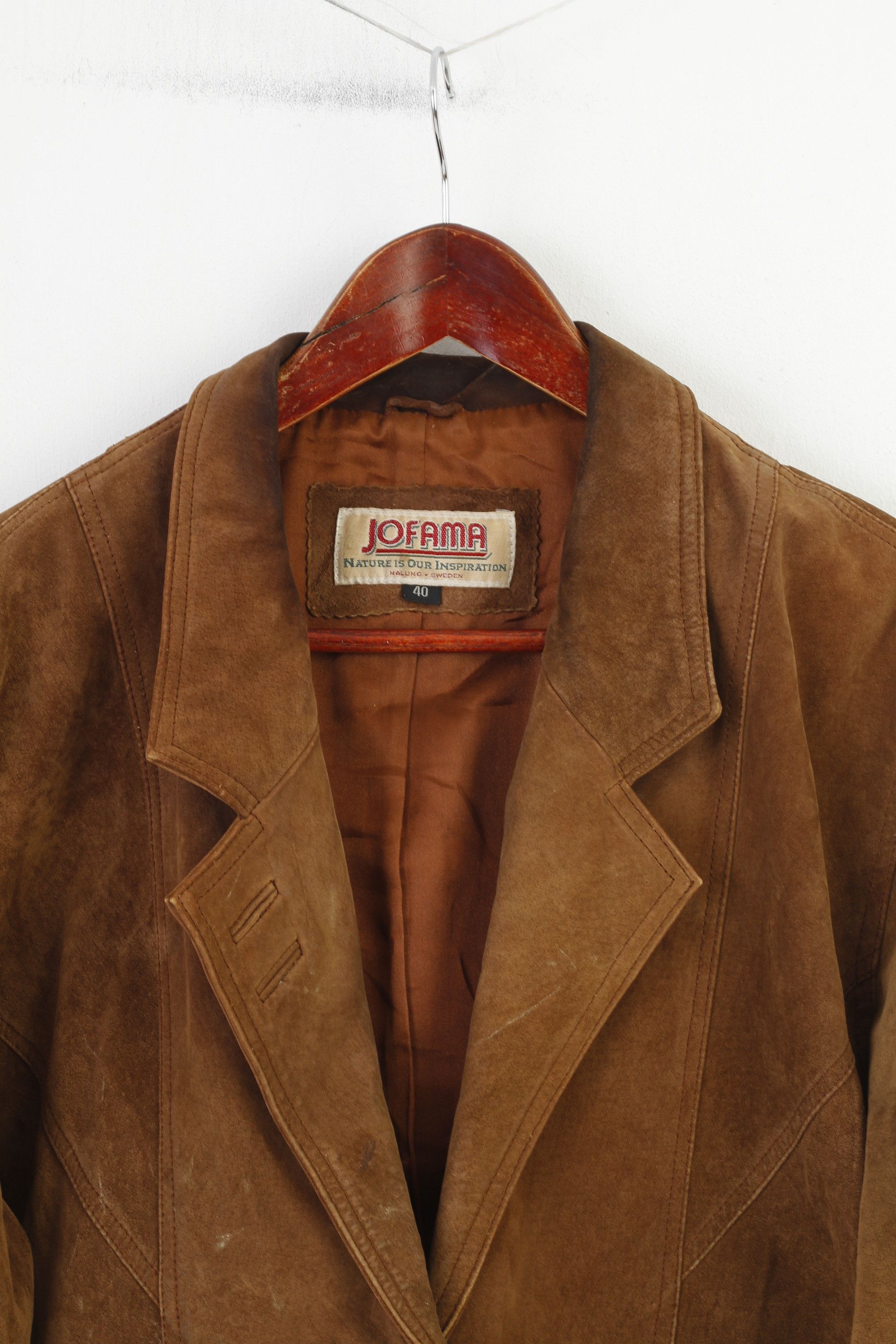 JOFAMA Jofama Woman 40 L Leather Jacket Brown VTG Bottoms 0627 Size L / US 10 / IT 46 - 3 Thumbnail