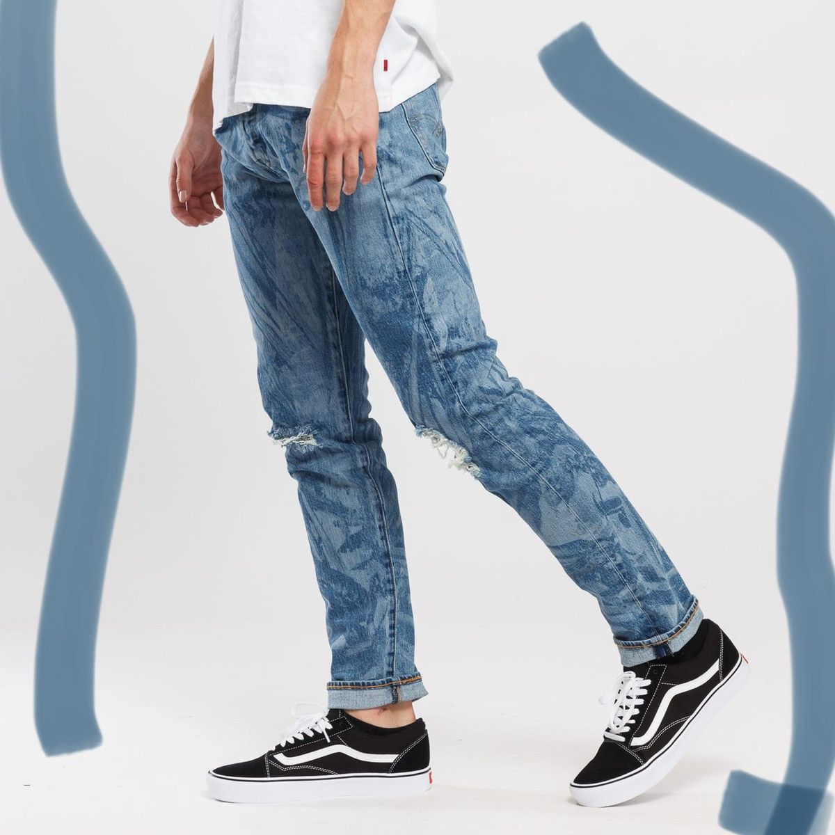 Levi's × Levi's Made & Crafted × Levi's Vintage Clothing BNWT JUSTIN TIMBERLAKE 501 ST Big E Slim Taper Washed Denim Jeans Pants Size US 33 - 10 Thumbnail