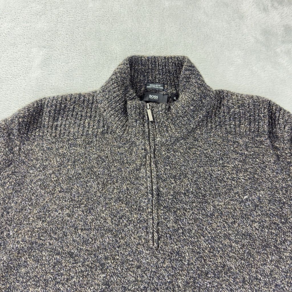 Hugo Boss Hugo Boss Men's Size XL Wool Blend 1/4 Zip Pullover Sweater Size US XL / EU 56 / 4 - 9 Thumbnail