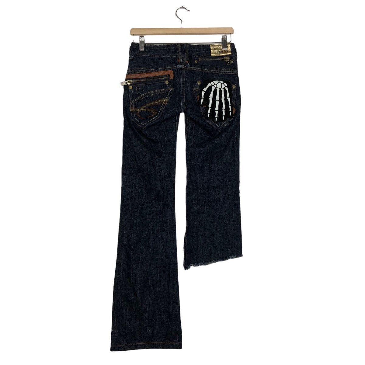 Japanese Brand 🔥Rare Punk Style Half Cut Denim Jeans Red Pepper Japan & Co Size US 26 / EU 42 - 8 Thumbnail