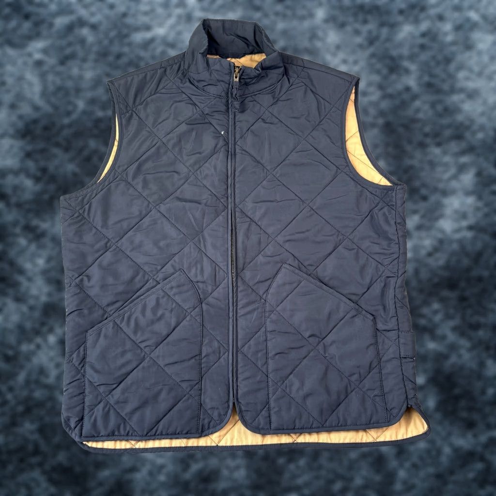 J.Crew VINTAGE J.CREW Vest Mens M Quilted Zip Navy Insulated Gilet Puffer Size US M / EU 48-50 / 2 - 1 Thumbnail