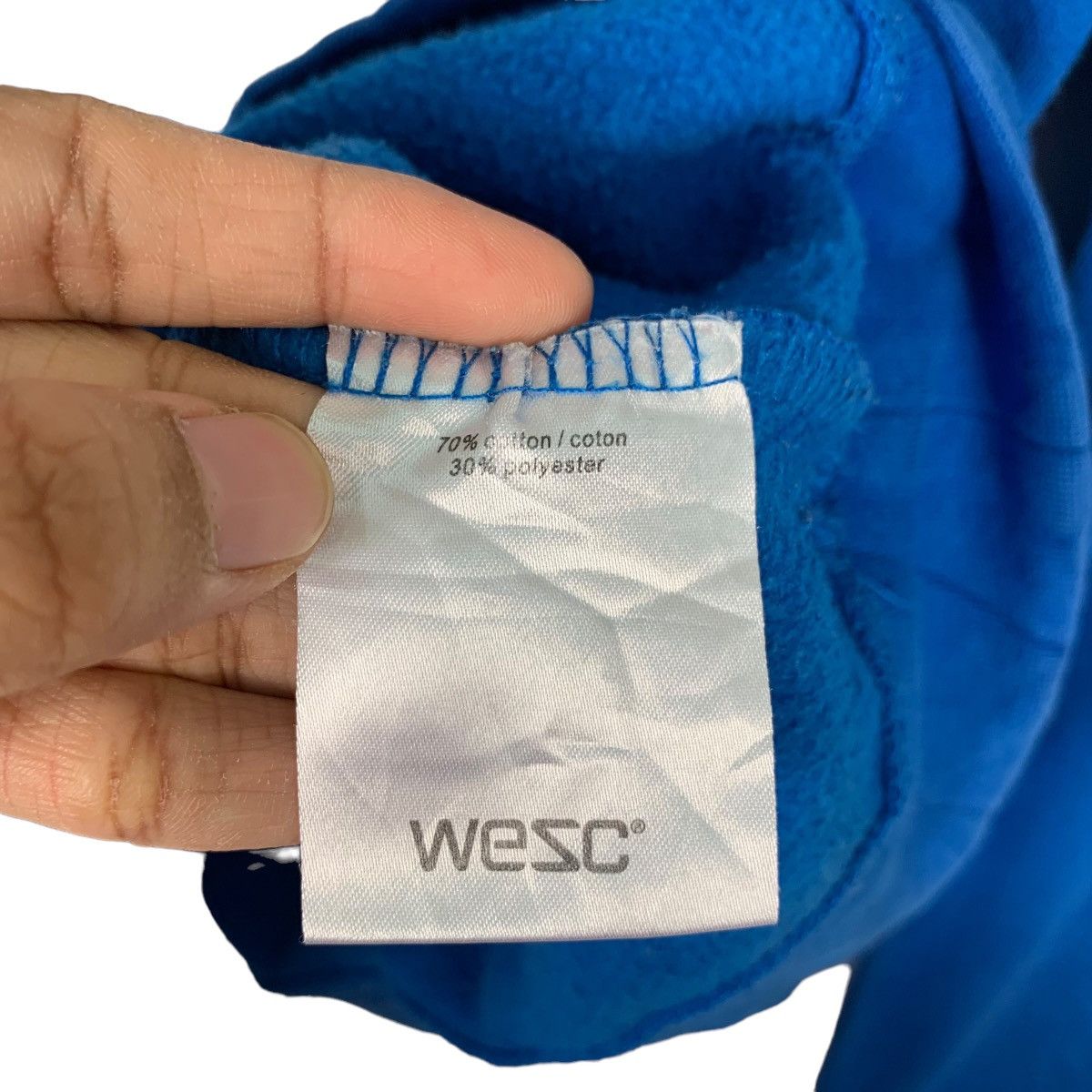 WeSC WESC Big Logo Blue Crewneck Sweatshirts #0738-C34 Size US S / EU 44-46 / 1 - 11 Thumbnail