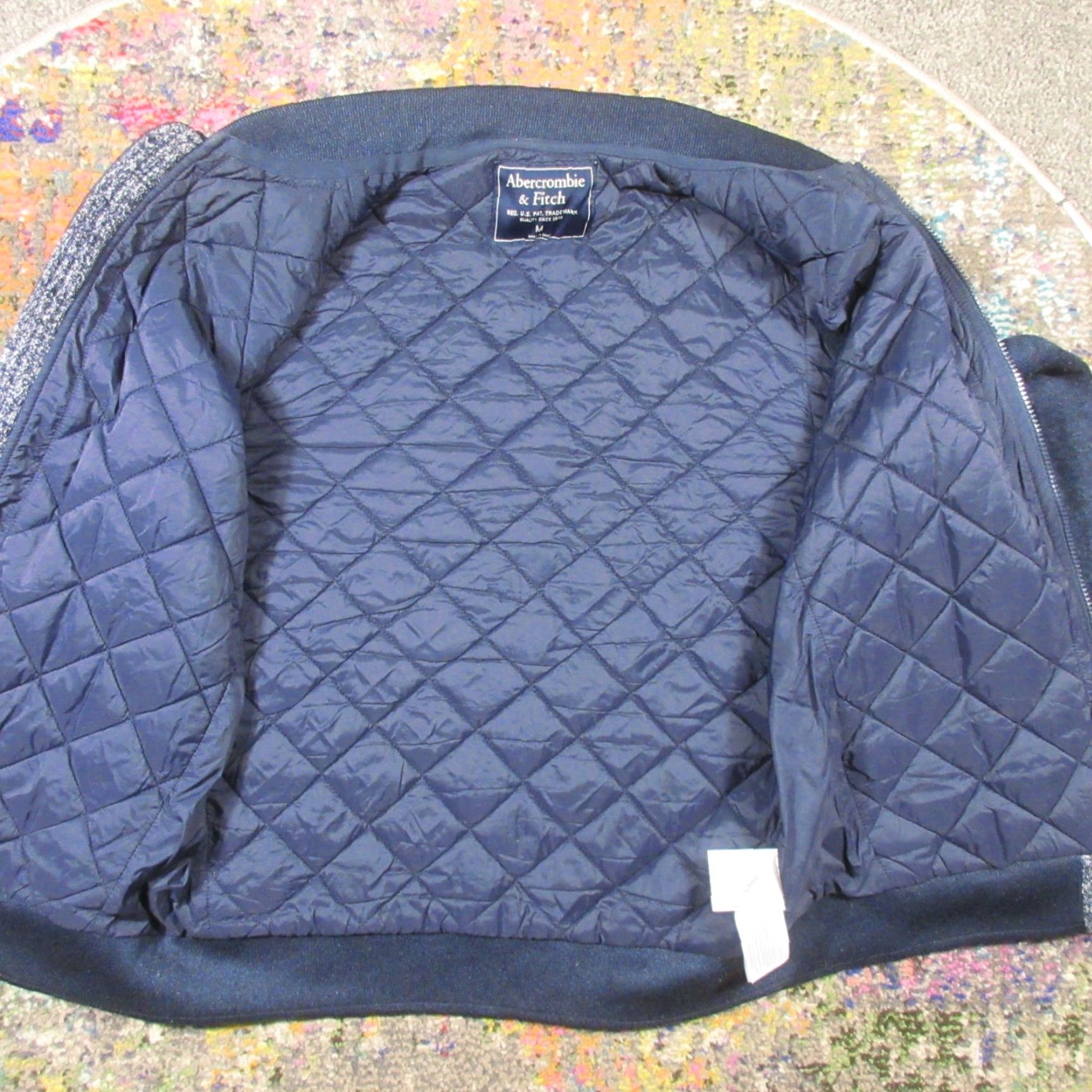 Abercrombie & Fitch Abercrombie & Fitch Jacket Mens M Bomber Insulated Quilted Blade Collar Zip Stand-Up Gray 90s Preppy Casual Walking Jacket Size US M / EU 48-50 / 2 - 6 Thumbnail