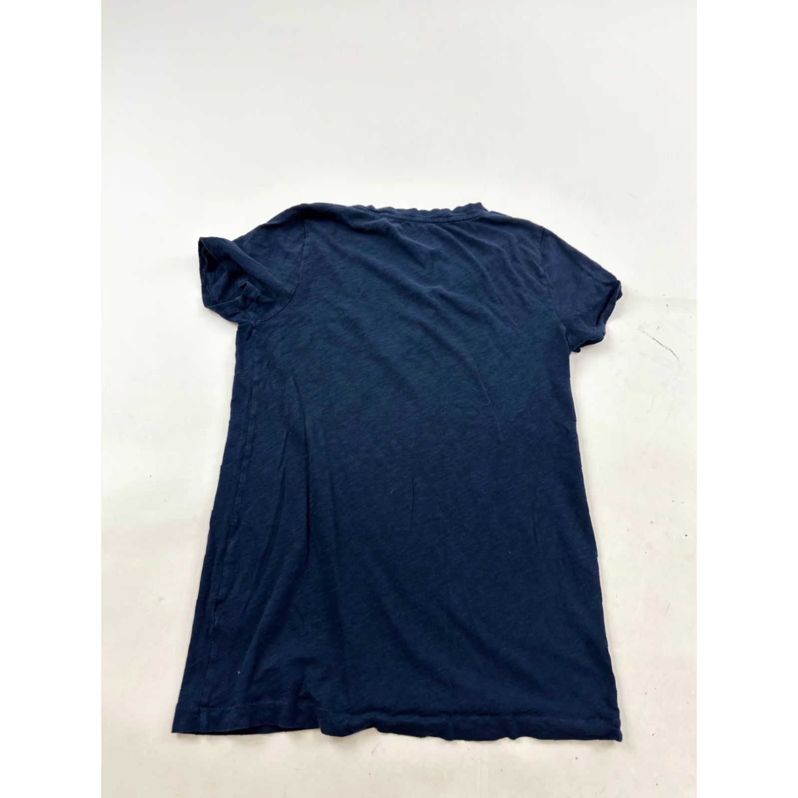 J.Crew VINTAGE J.CREW T-Shirt Mens Small Navy Blue Cotton Short Sleeve V-Neck Classic Fit Preppy Size US S / EU 44-46 / 1 - 2 Thumbnail