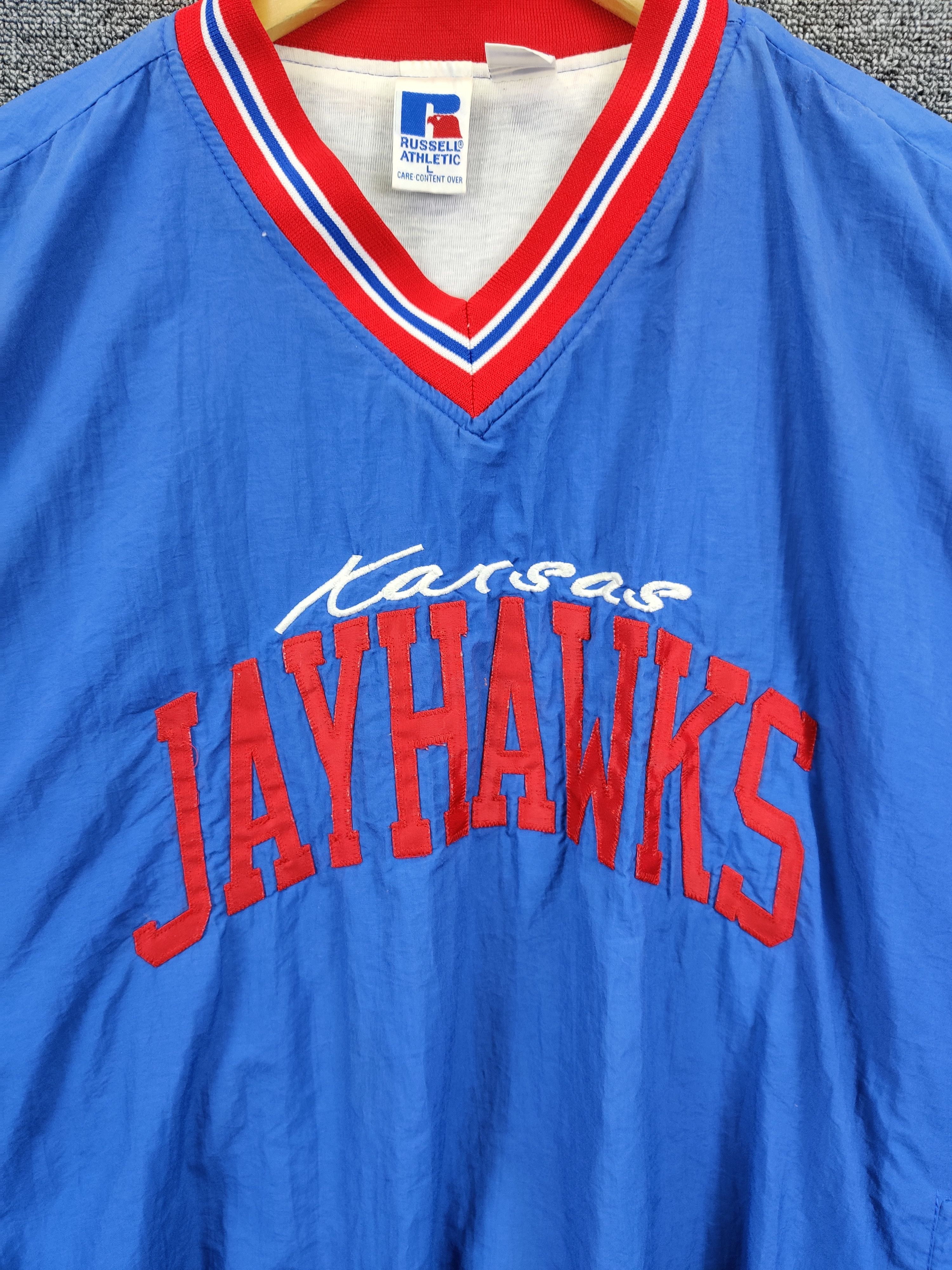Russell Athletic Russell Athletic Kansas Jay Hawks V Neck Nylon Jacket Size US L / EU 52-54 / 3 - 7 Thumbnail