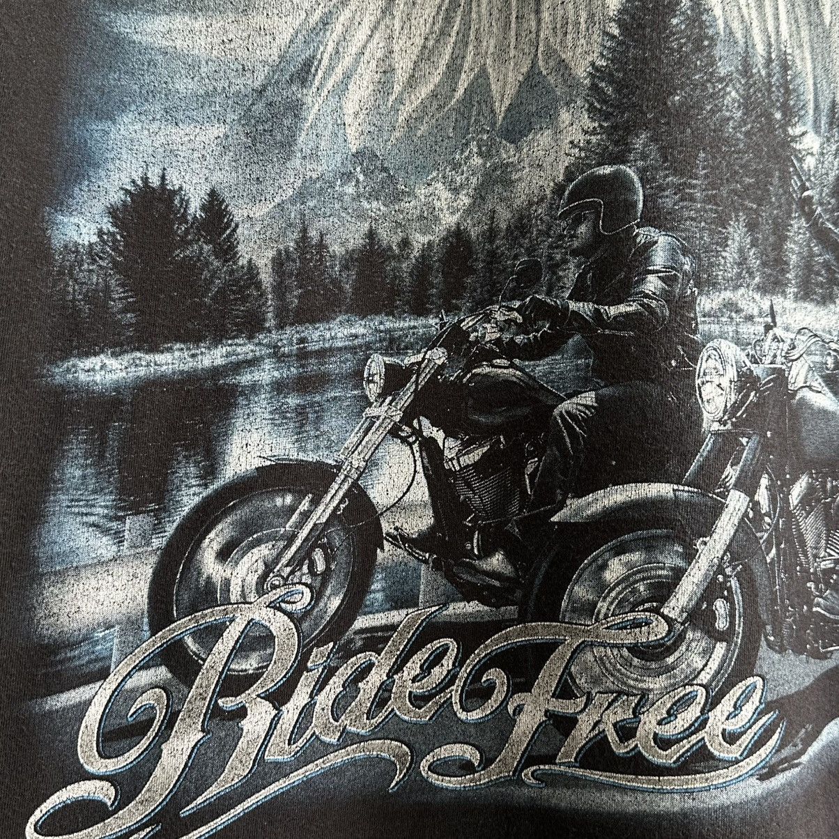 Vintage Vintage 90s Wild Ride Free Bikes Eagle Graphic Tee Size US XL / EU 56 / 4 - 6 Thumbnail