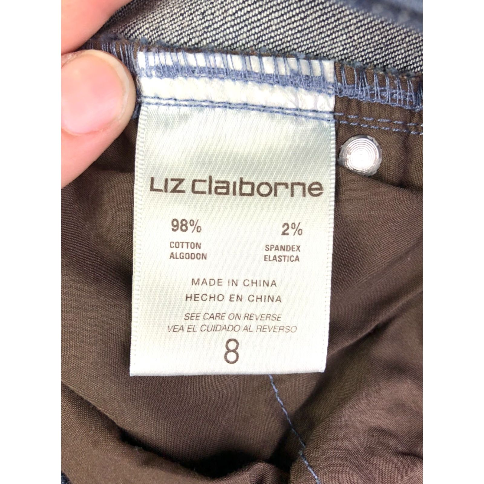 Liz Claiborne Liz Claiborne Classic Stretch Bootcut Jeans Womens 8 29x32 Blue Mid Rise Denim Regular Fit, Cotton, Blue Jeans Size 30" / US 8 / IT 44 - 6 Thumbnail